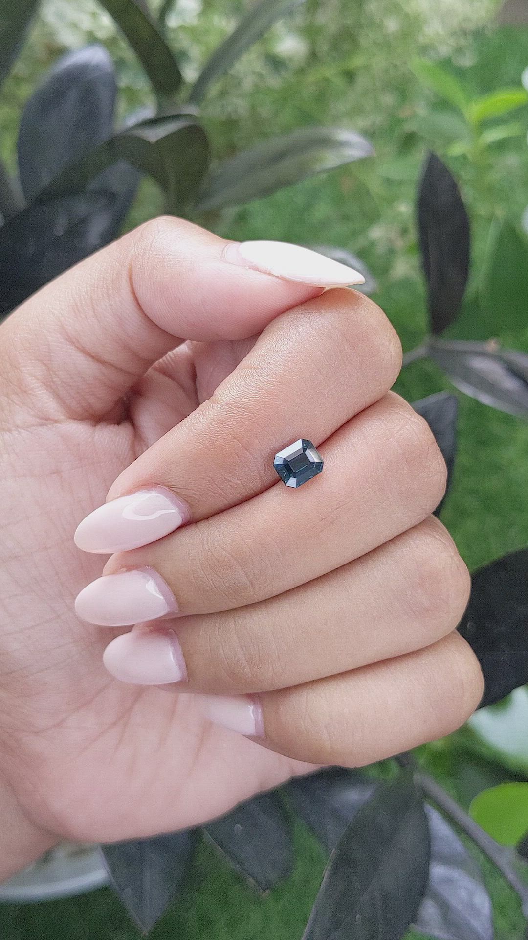 1.19 Ct. Greenish Blue Sapphire from Madagascar Size Video