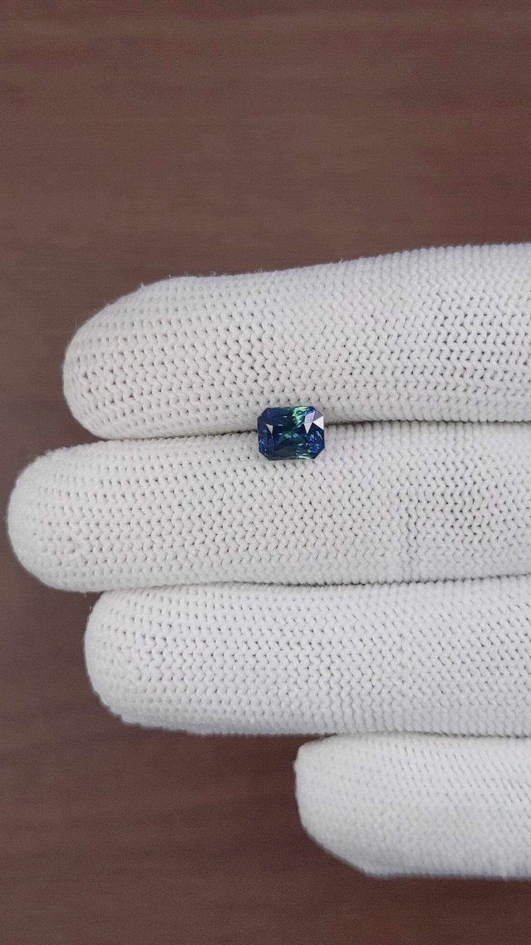 2.03 Ct. Greenish Blue Sapphire from Madagascar Size Video