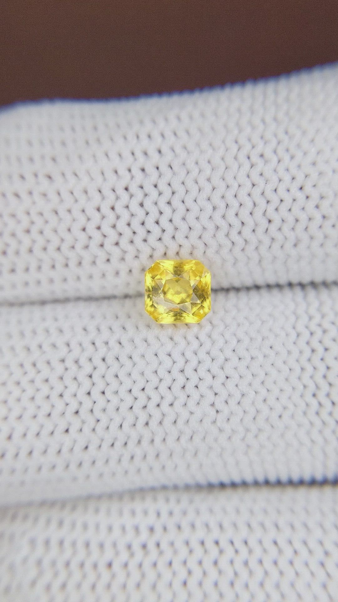 1.03 Ct. Yellow Sapphire from Madagascar Size Video