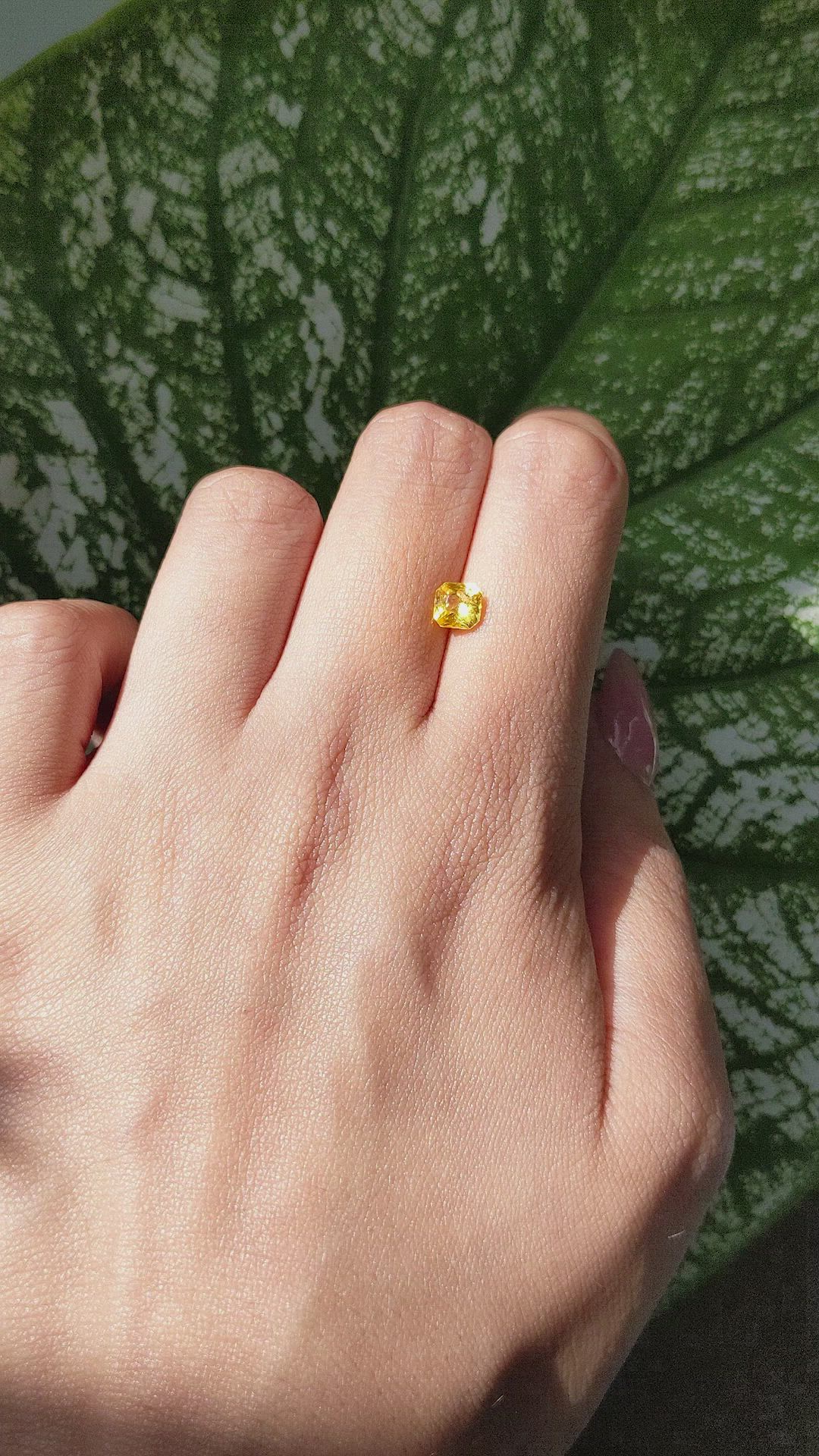 1.03 Ct. Yellow Sapphire from Madagascar Size Video