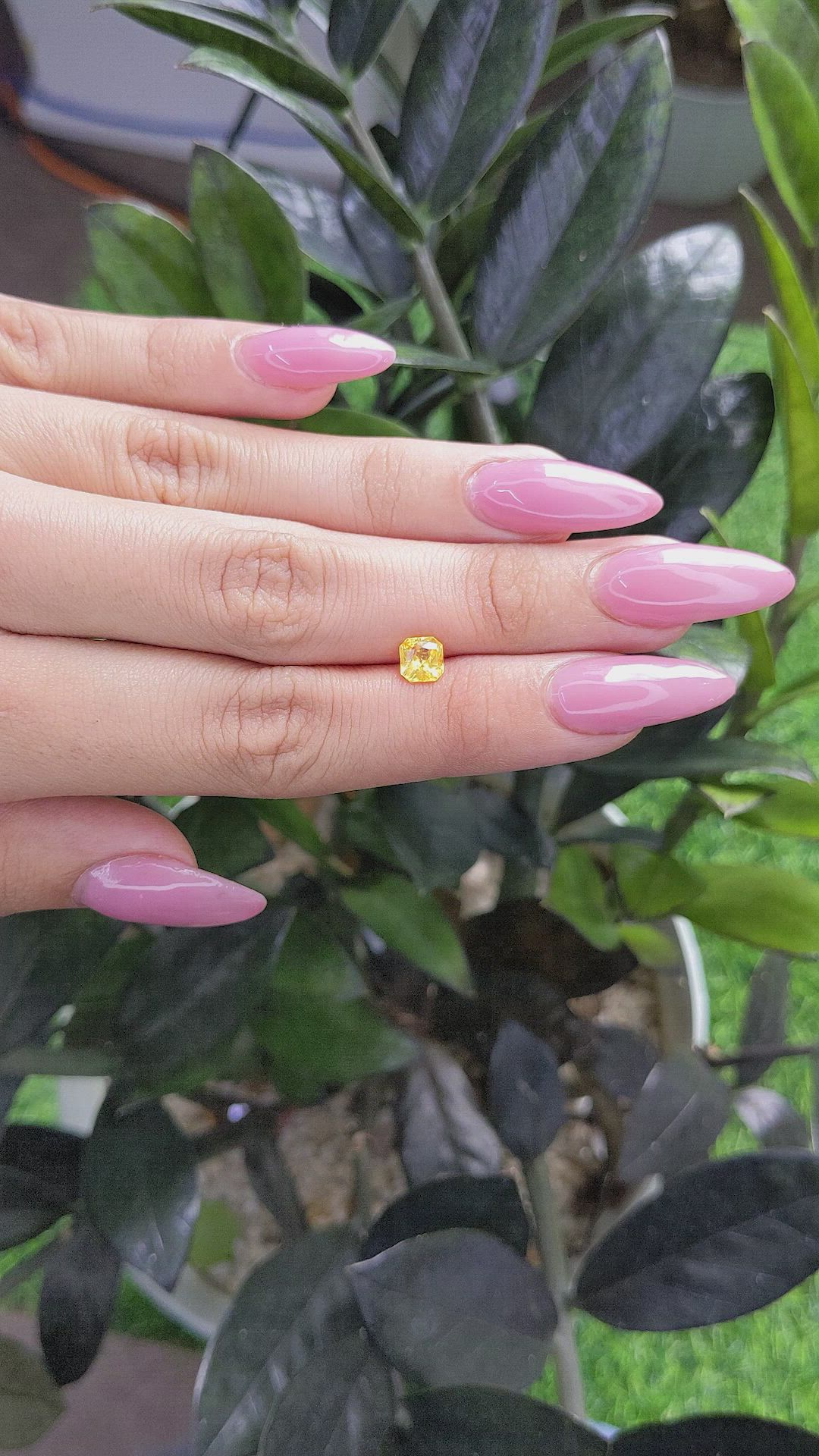 1.03 Ct. Yellow Sapphire from Madagascar Size Video