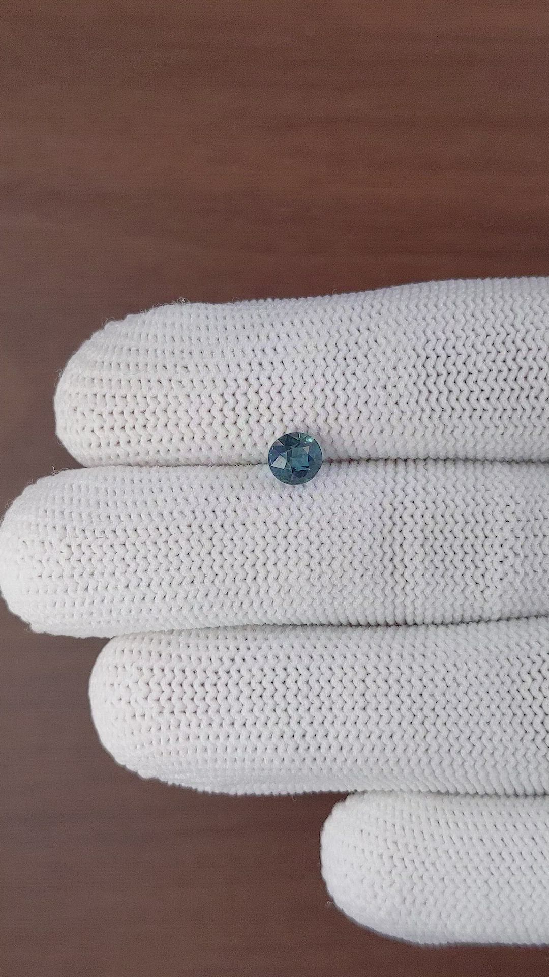 1.09 Ct. Greenish Blue Sapphire from Madagascar Size Video