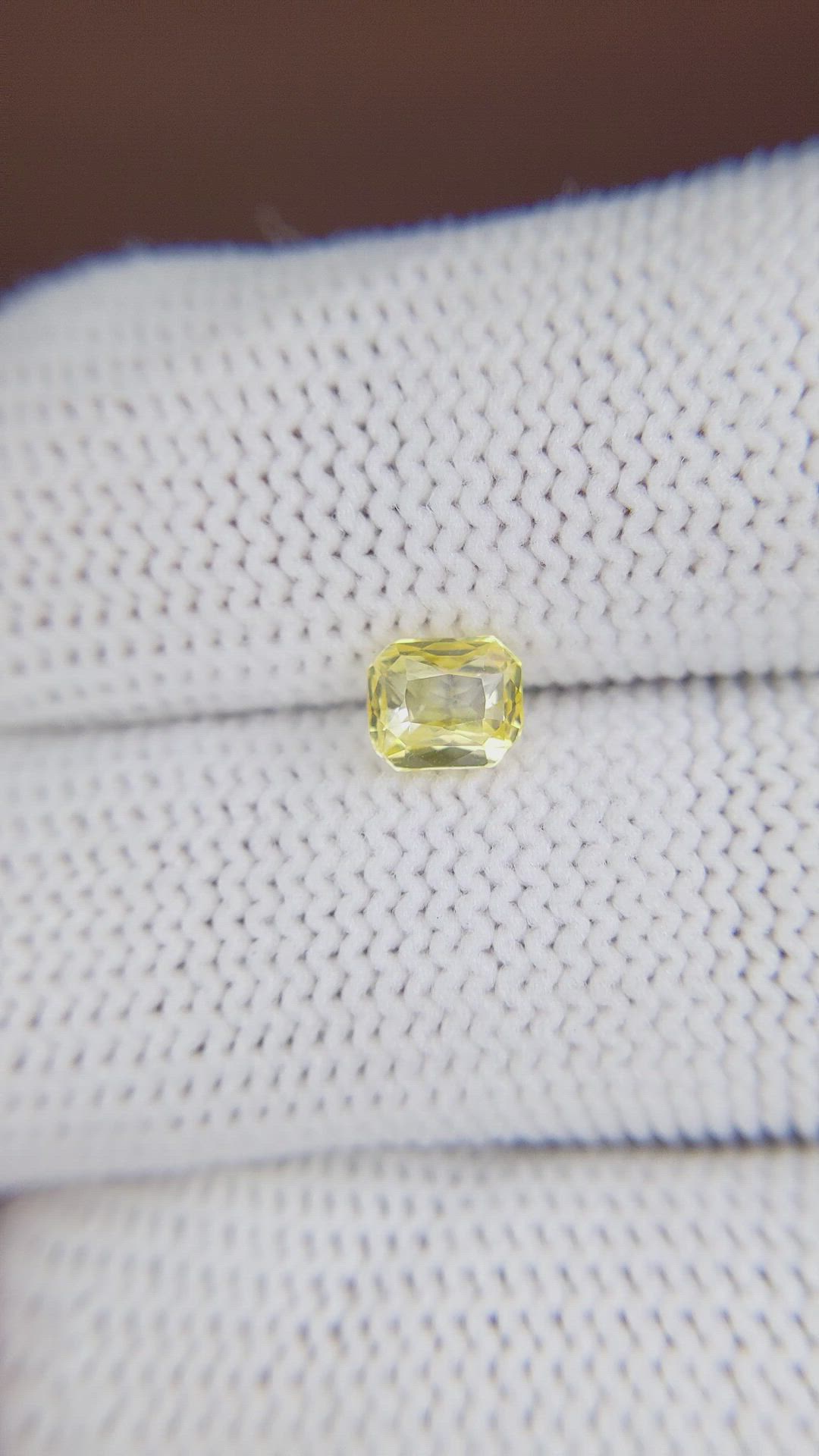 0.82 Ct. Yellow Sapphire from Madagascar Size Video