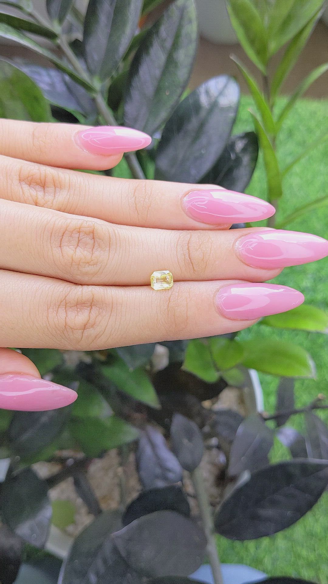 0.82 Ct. Yellow Sapphire from Madagascar Size Video