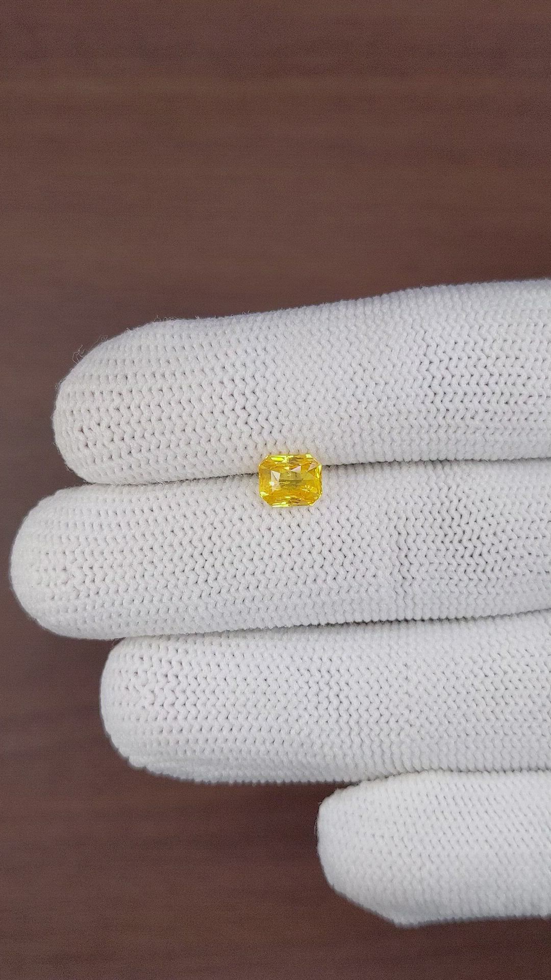 1.54 Ct. Yellow Sapphire from Madagascar Size Video
