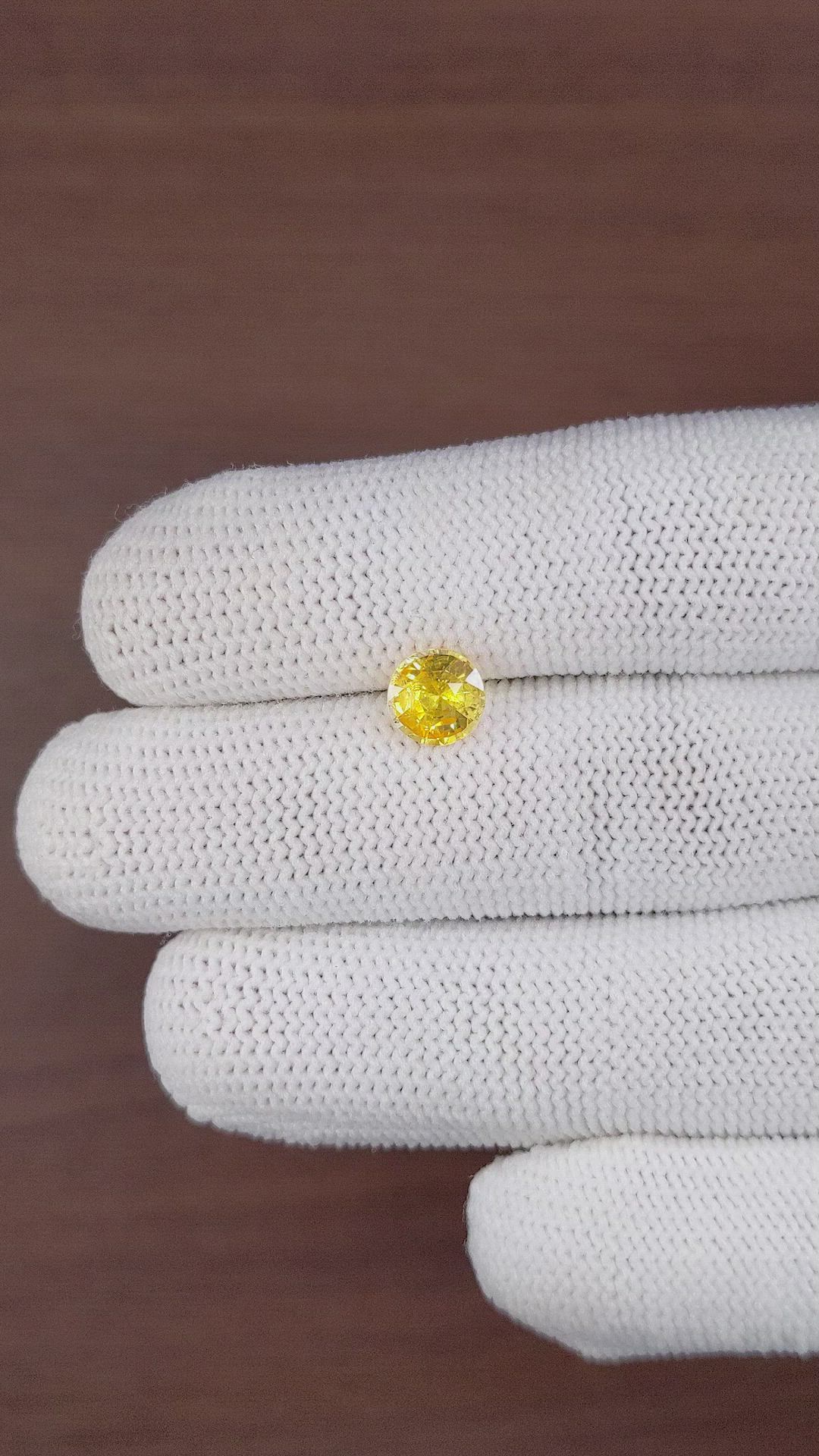 1.61 Ct. Yellow Sapphire from Madagascar Size Video