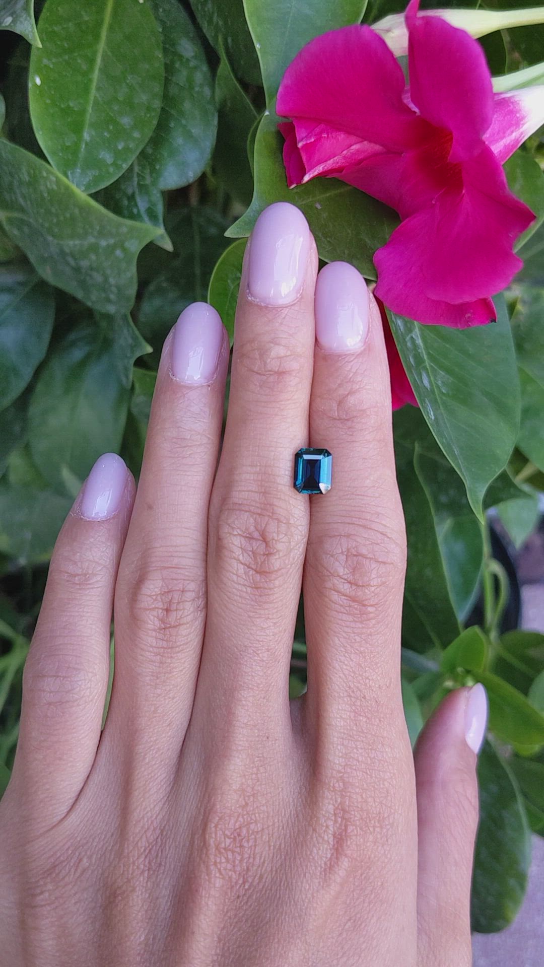 1.91 Ct. Bluish Green Sapphire from Ceylon (Sri Lanka) Size Video