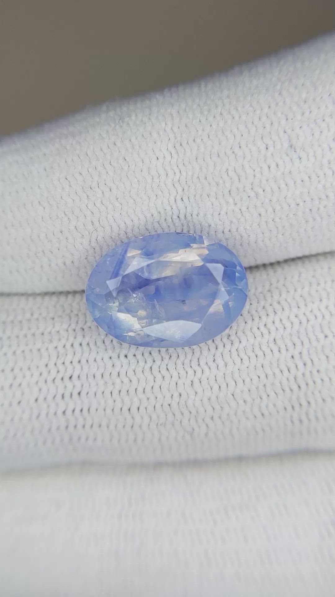 8.49 Ct. Blue Sapphire from Kashmir Size Video