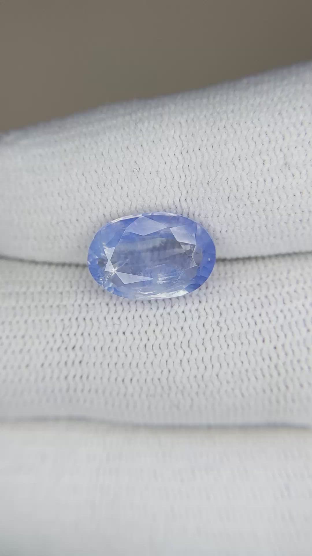 5.05 Ct. Blue Sapphire from Kashmir Size Video