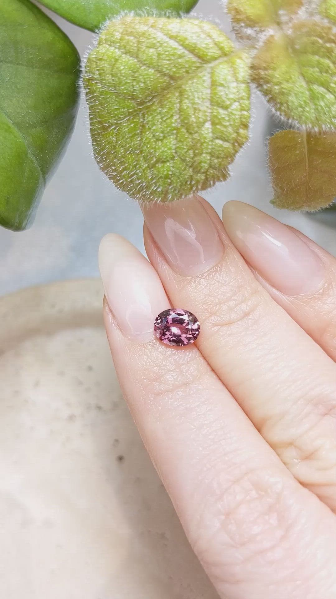 1.12 Ct. Reddish Pink Sapphire from Ceylon (Sri Lanka) Size Video