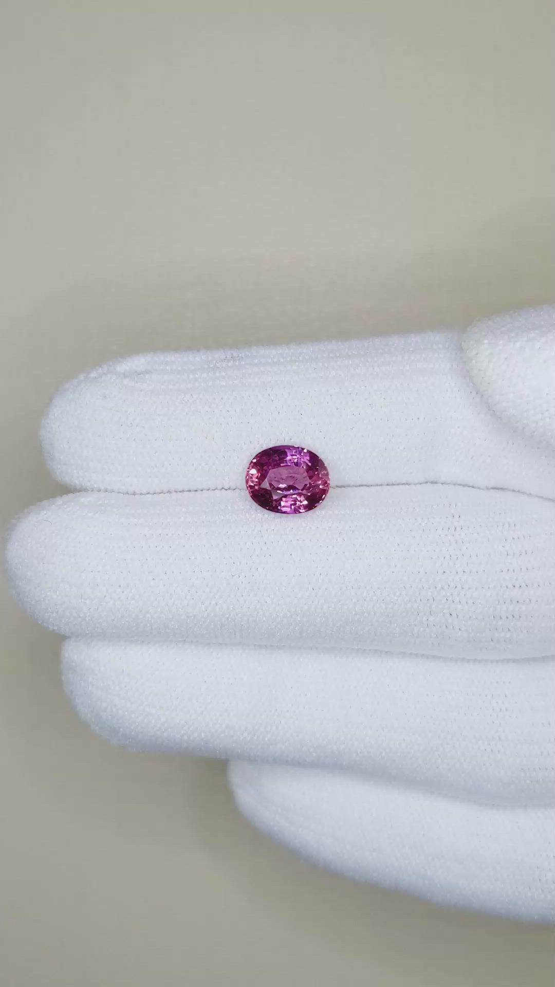 1.97 Ct. Purplish Pink Sapphire from Ceylon (Sri Lanka) Size Video