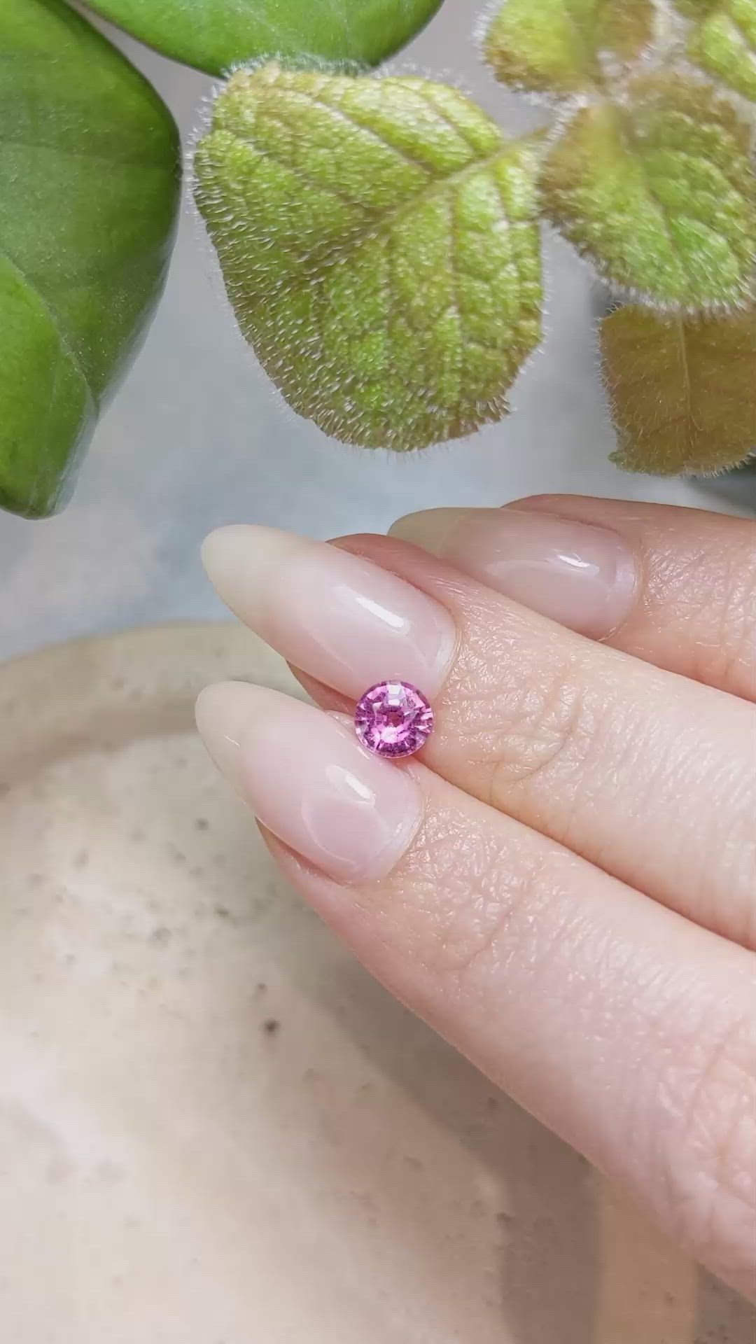 0.87 Ct. Pink Sapphire from Ceylon (Sri Lanka) Size Video