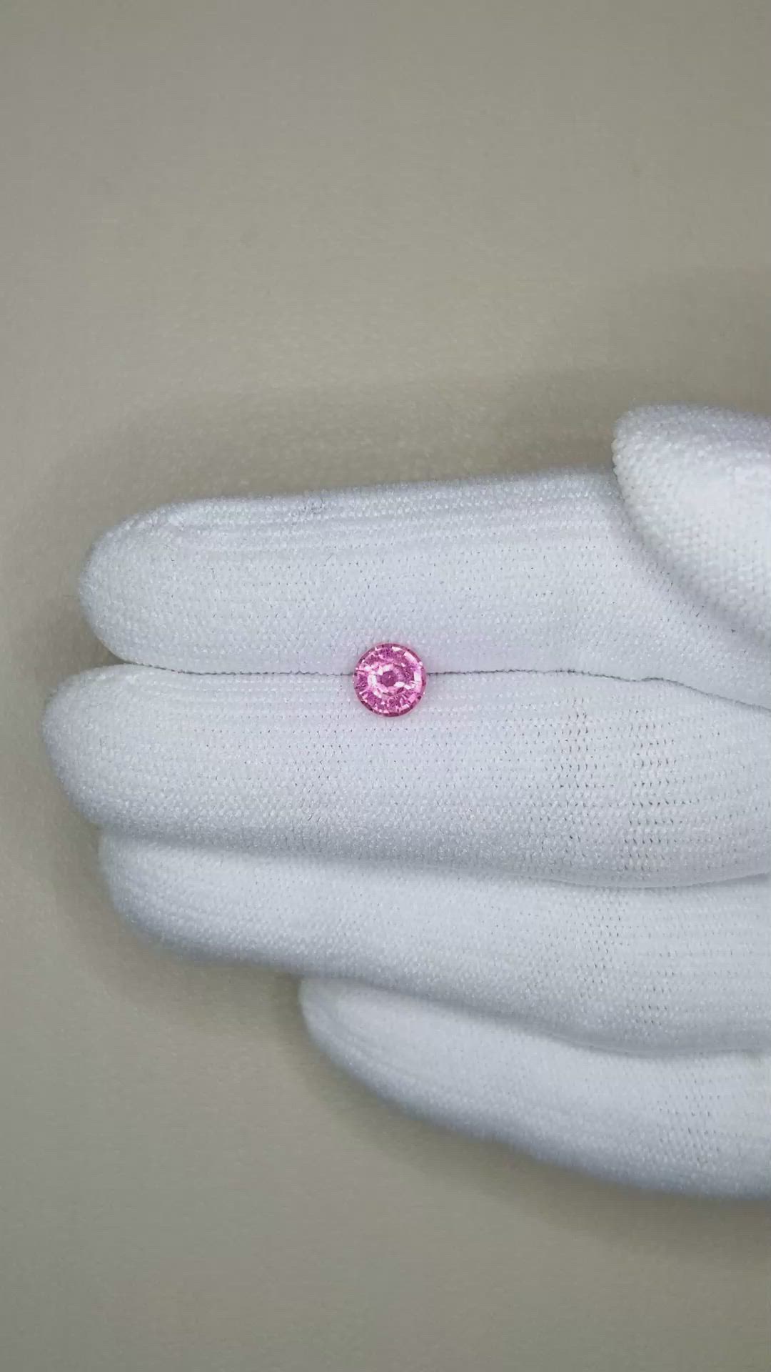 0.87 Ct. Pink Sapphire from Ceylon (Sri Lanka) Size Video