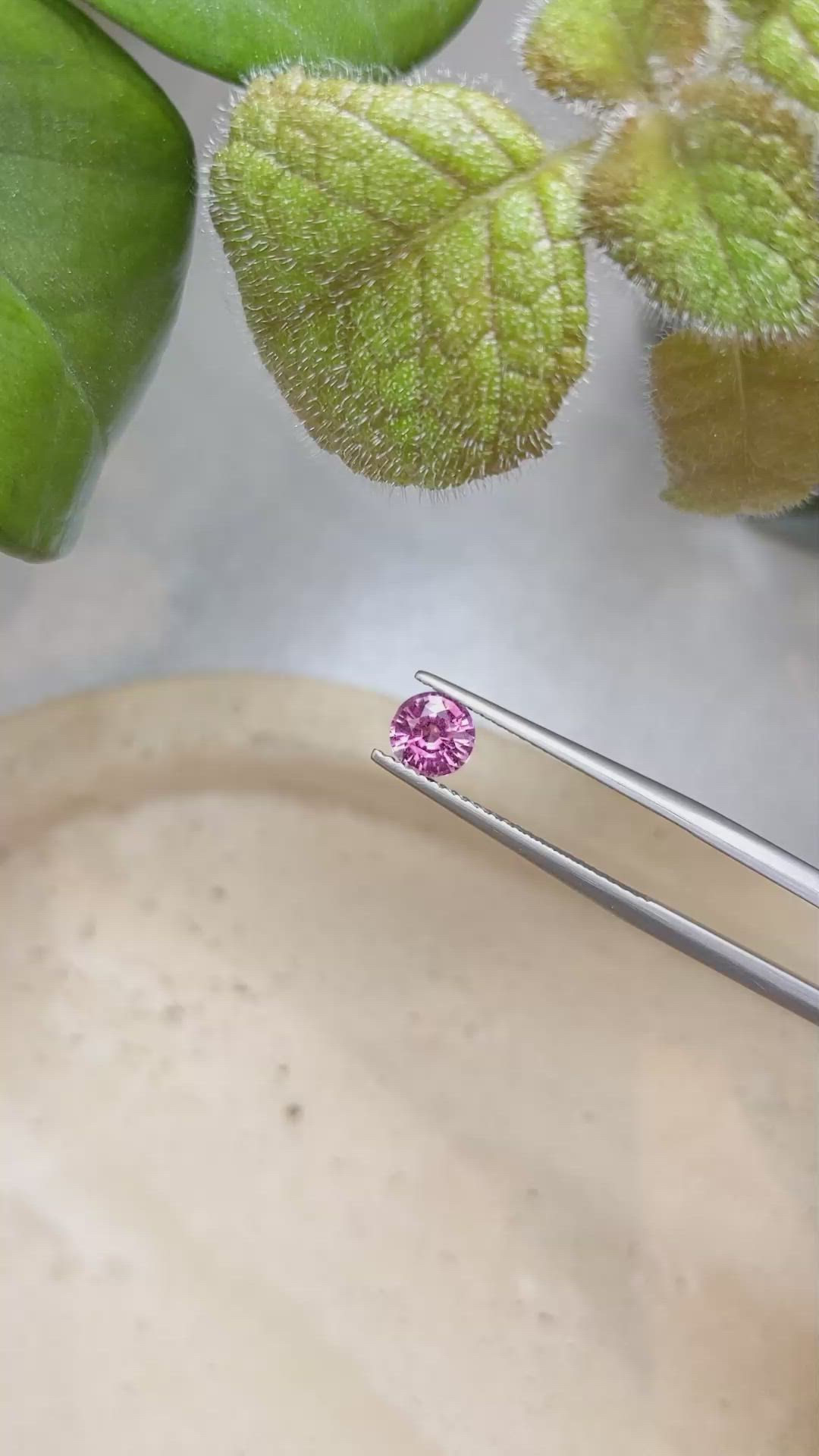 0.87 Ct. Pink Sapphire from Ceylon (Sri Lanka) Size Video