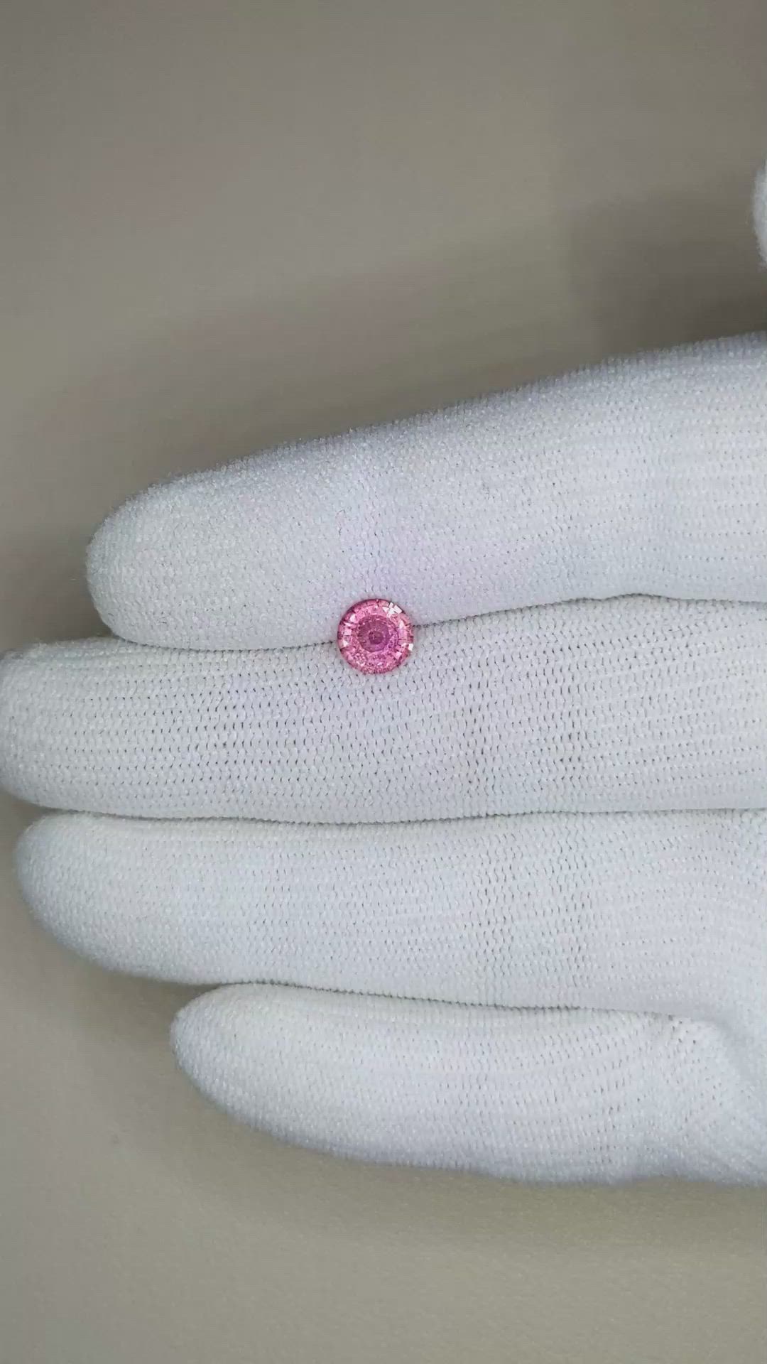0.96 Ct. Pink Sapphire from Ceylon (Sri Lanka) Size Video