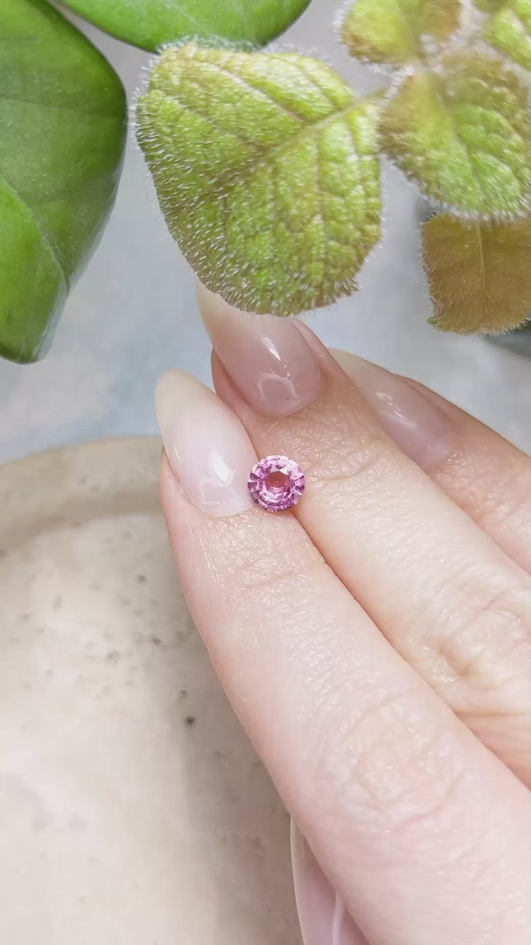 0.96 Ct. Pink Sapphire from Ceylon (Sri Lanka) Size Video