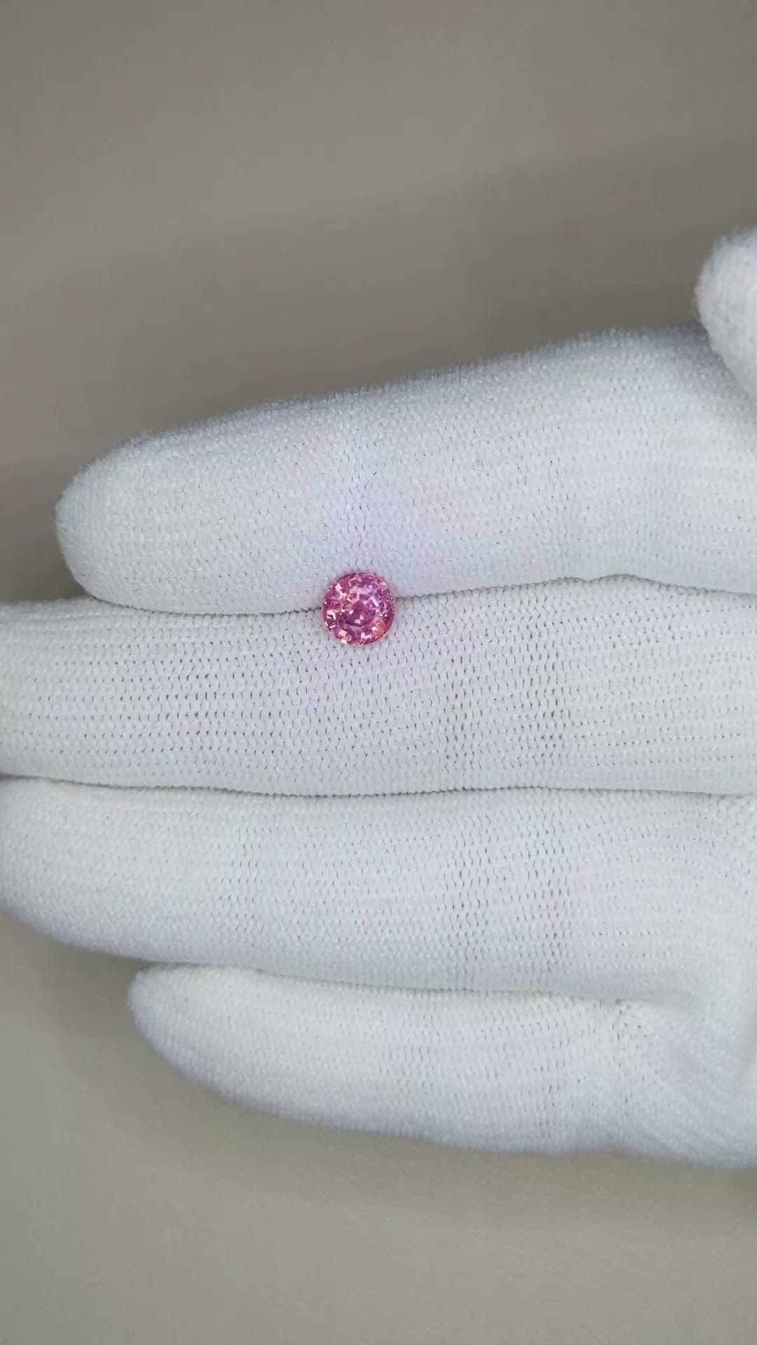 1.06 Ct. Pink Sapphire from Ceylon (Sri Lanka) Size Video