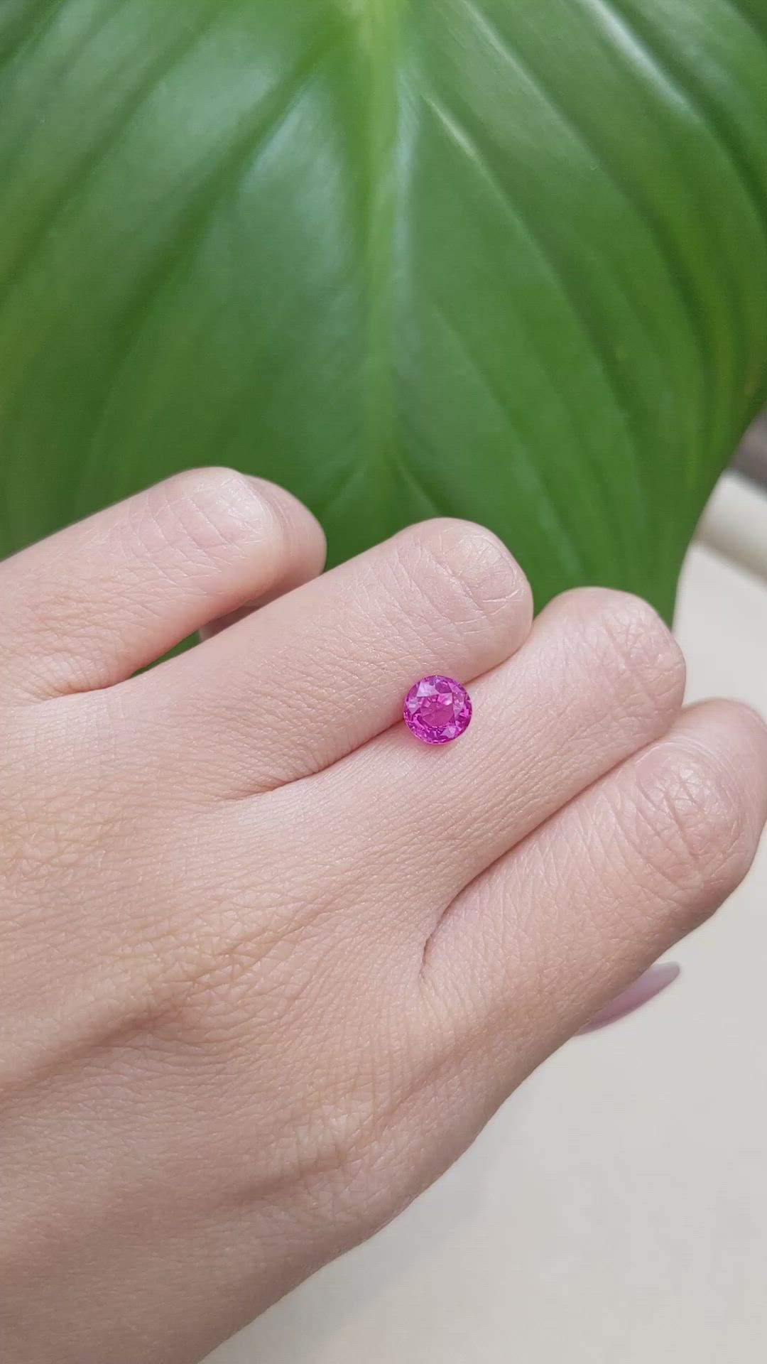 1.23 Ct. Pink Sapphire from Ceylon (Sri Lanka) Size Video