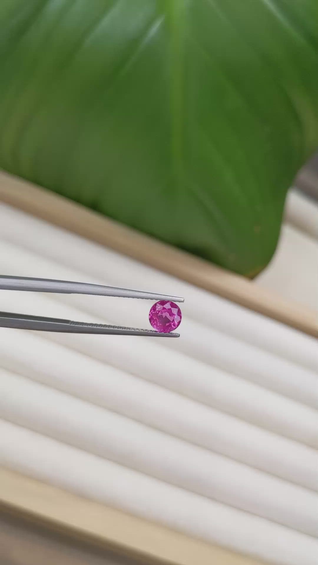 1.23 Ct. Pink Sapphire from Ceylon (Sri Lanka) Size Video