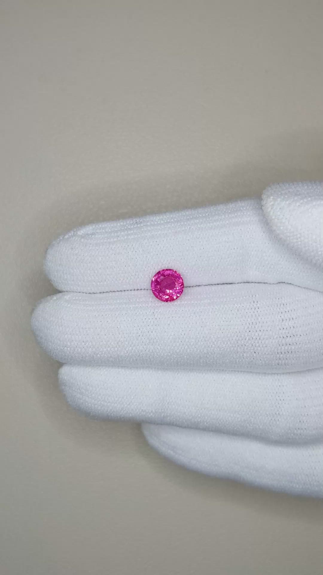 1.23 Ct. Pink Sapphire from Ceylon (Sri Lanka) Size Video