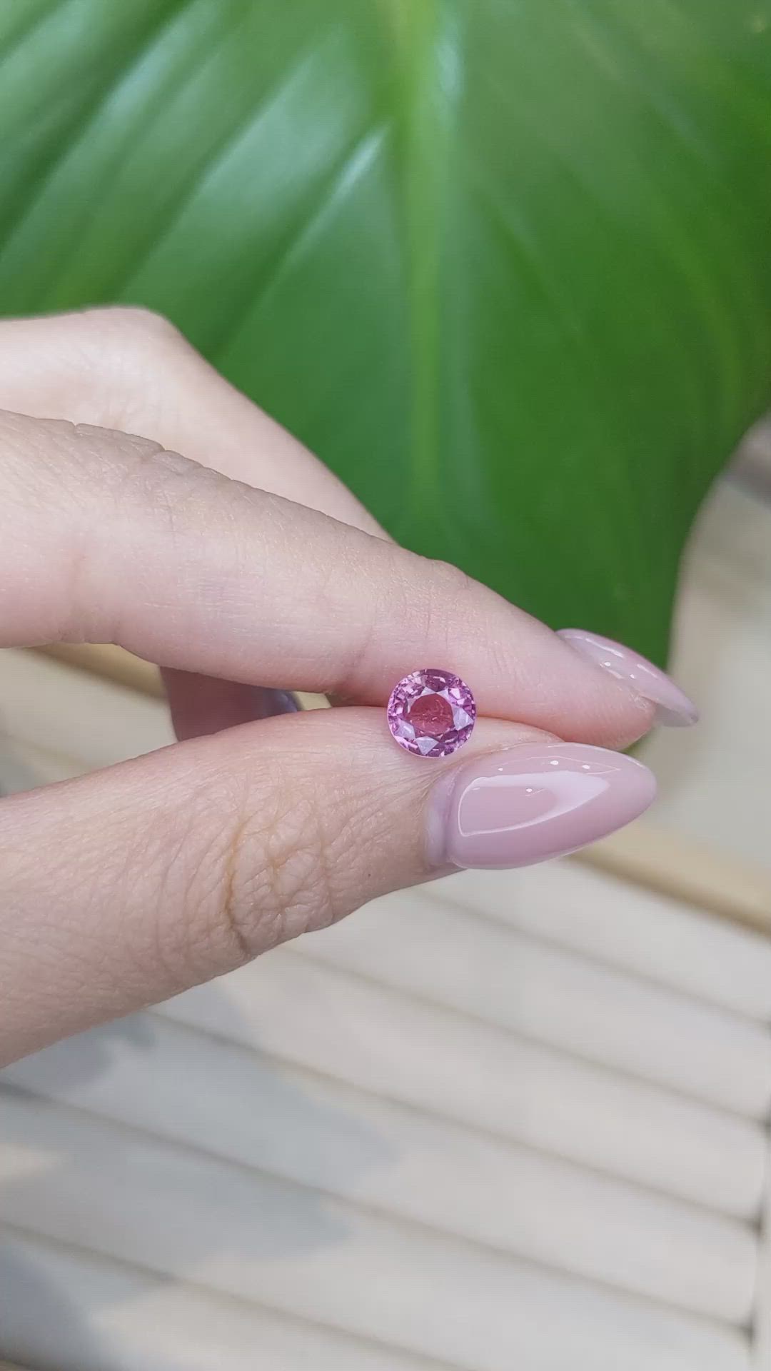 1.38 Ct. Pink Sapphire from Ceylon (Sri Lanka) Size Video