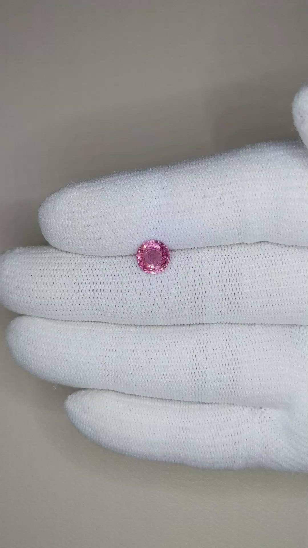 1.38 Ct. Pink Sapphire from Ceylon (Sri Lanka) Size Video