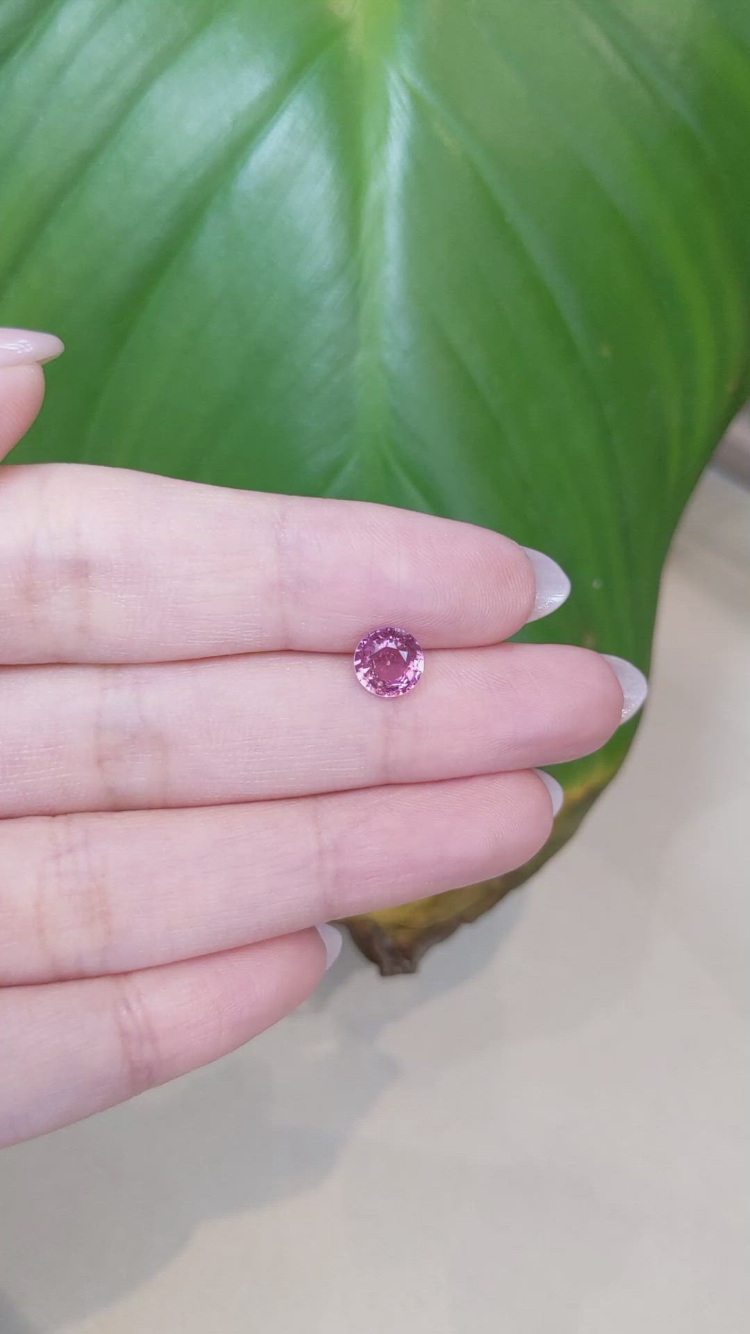 1.38 Ct. Pink Sapphire from Ceylon (Sri Lanka) Size Video
