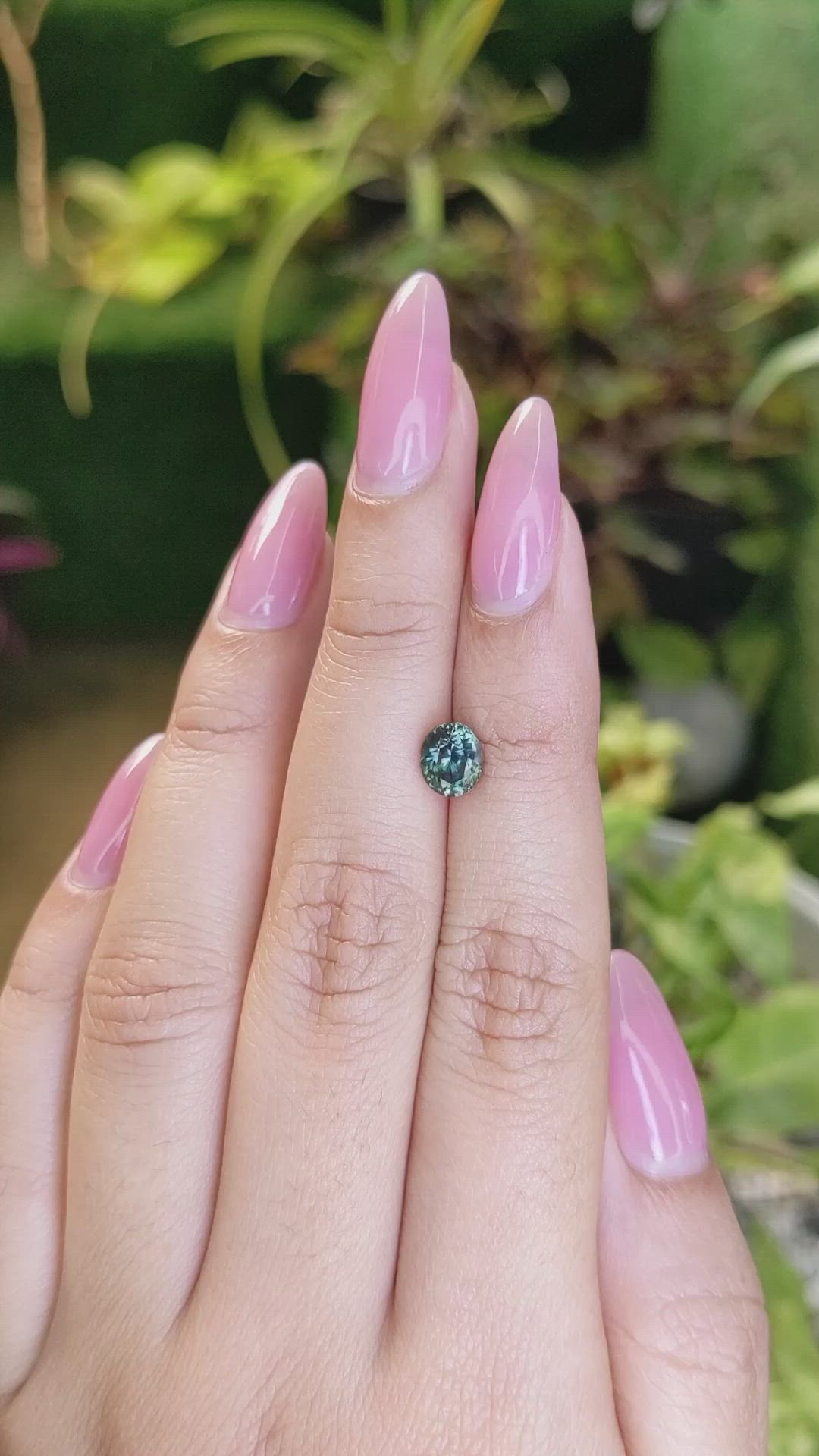 1.31 Ct. Green Sapphire from Madagascar Size Video