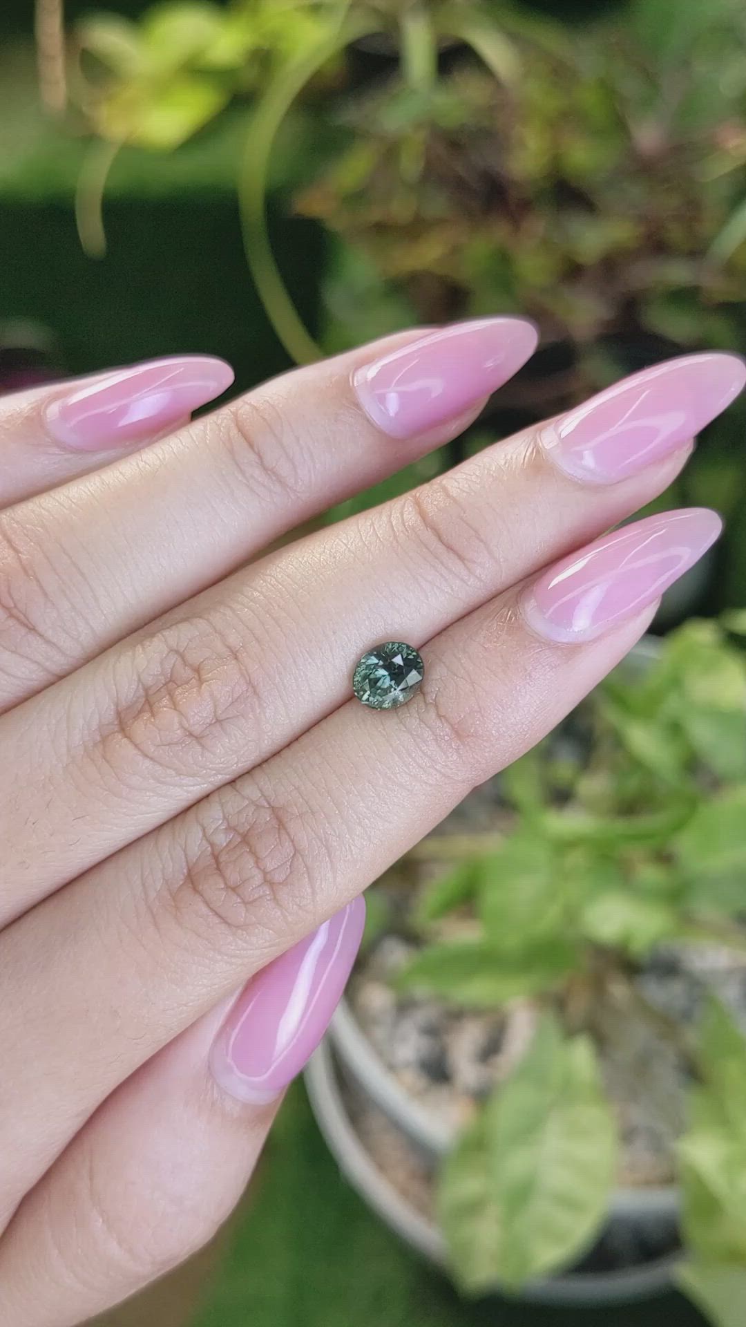 1.31 Ct. Green Sapphire from Madagascar Size Video