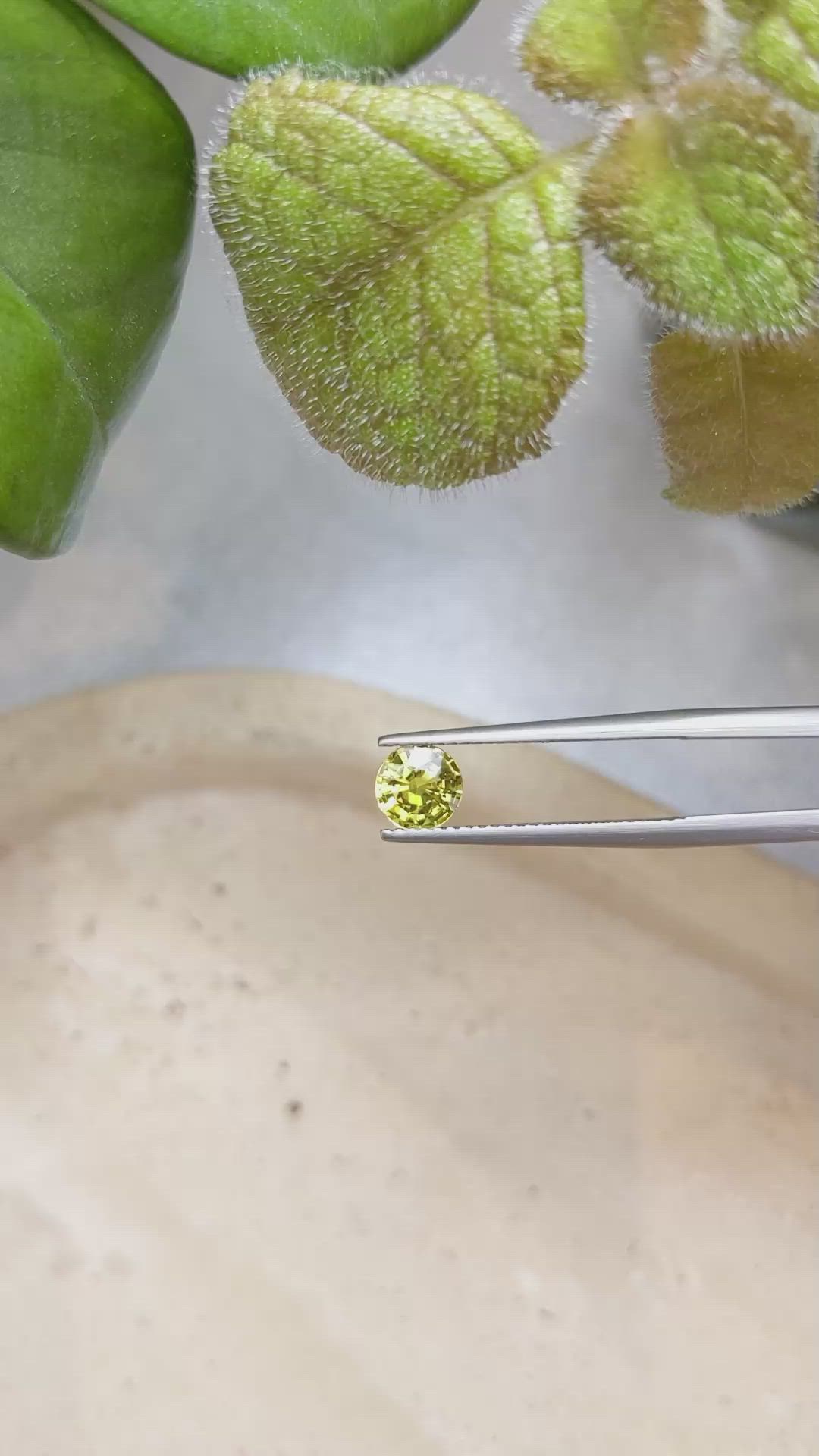 0.97 Ct. Yellow Sapphire from Ceylon (Sri Lanka) Size Video