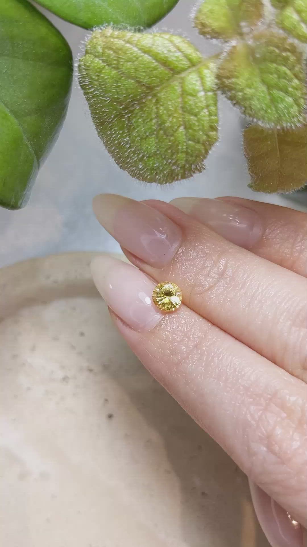 0.98 Ct. Yellow Sapphire from Ceylon (Sri Lanka) Size Video