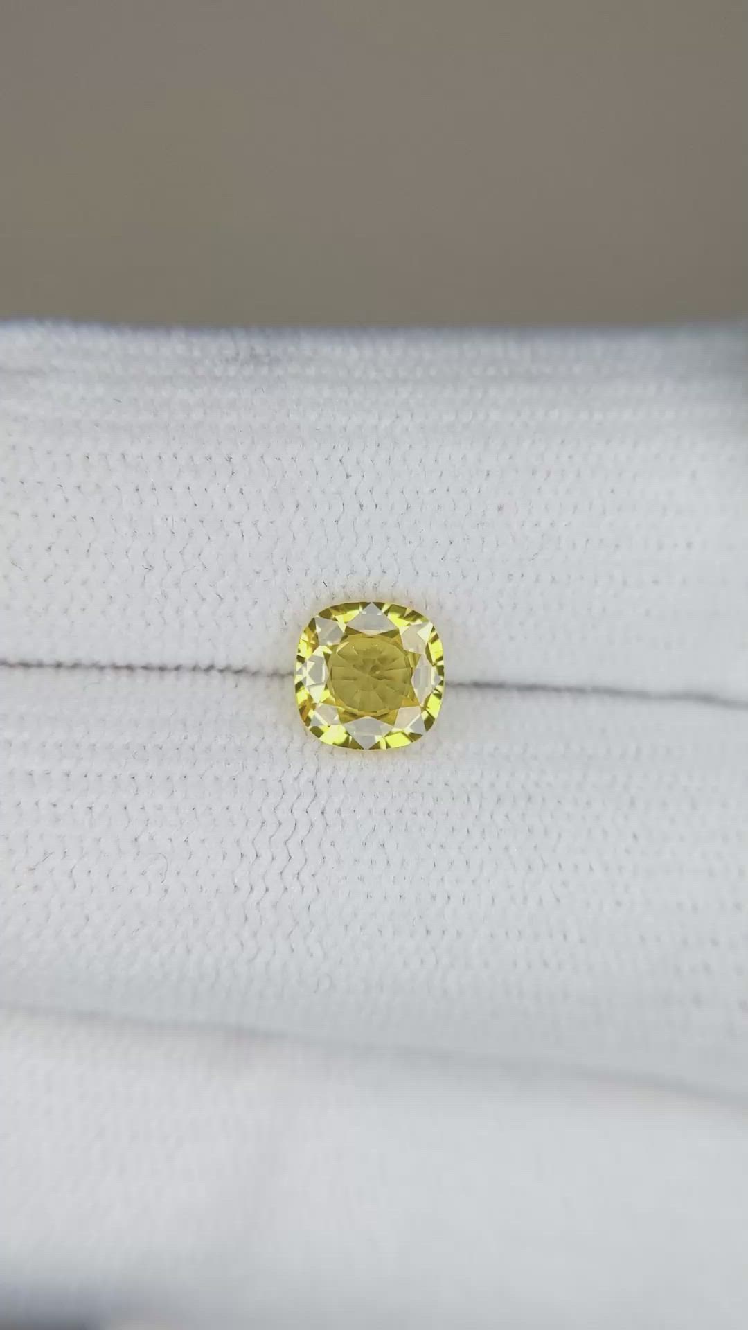 0.95 Ct. Yellow Sapphire from Ceylon (Sri Lanka) Size Video