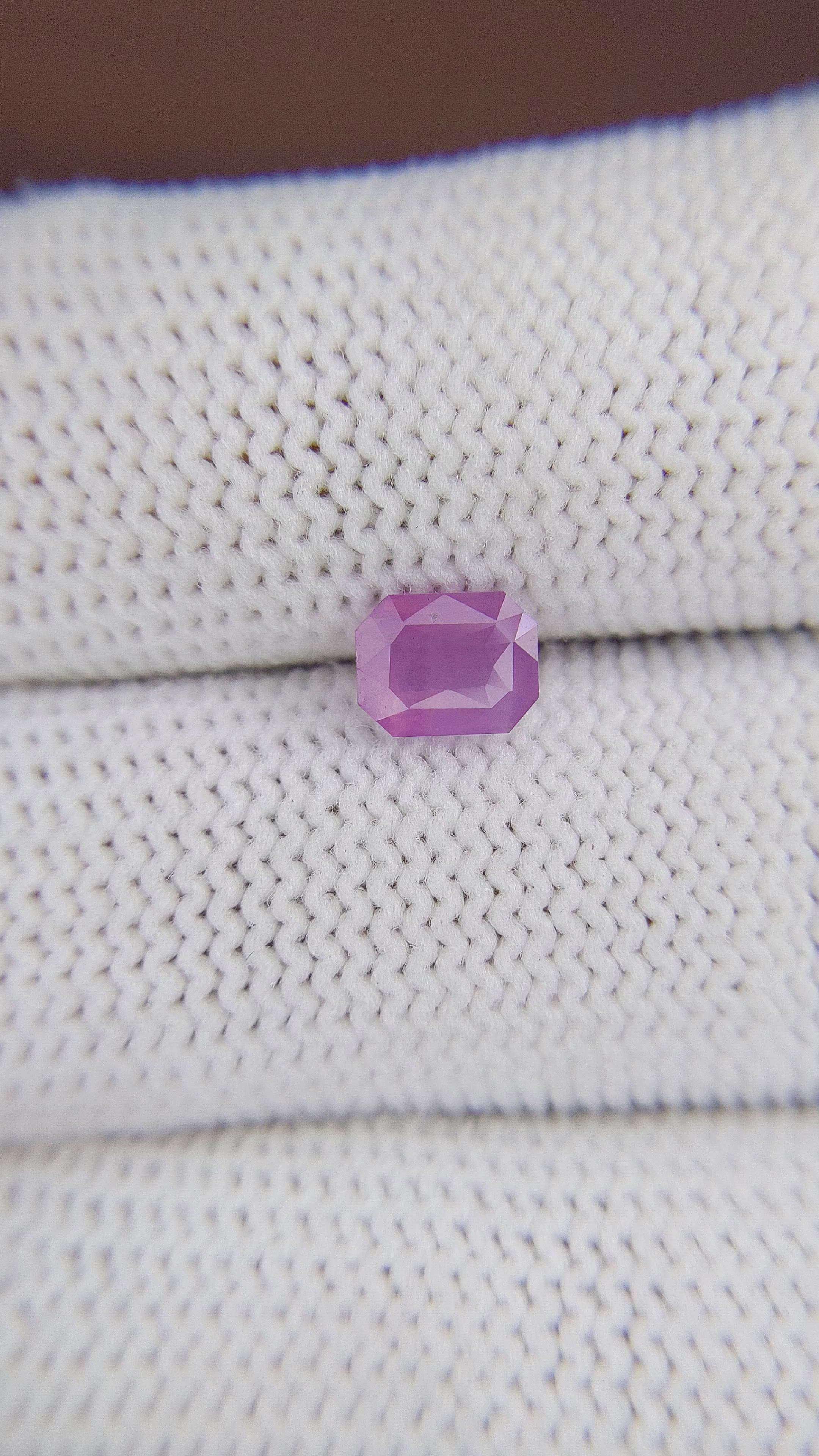 1.11 Ct. Pinkish Purple Sapphire from Africa Size Video