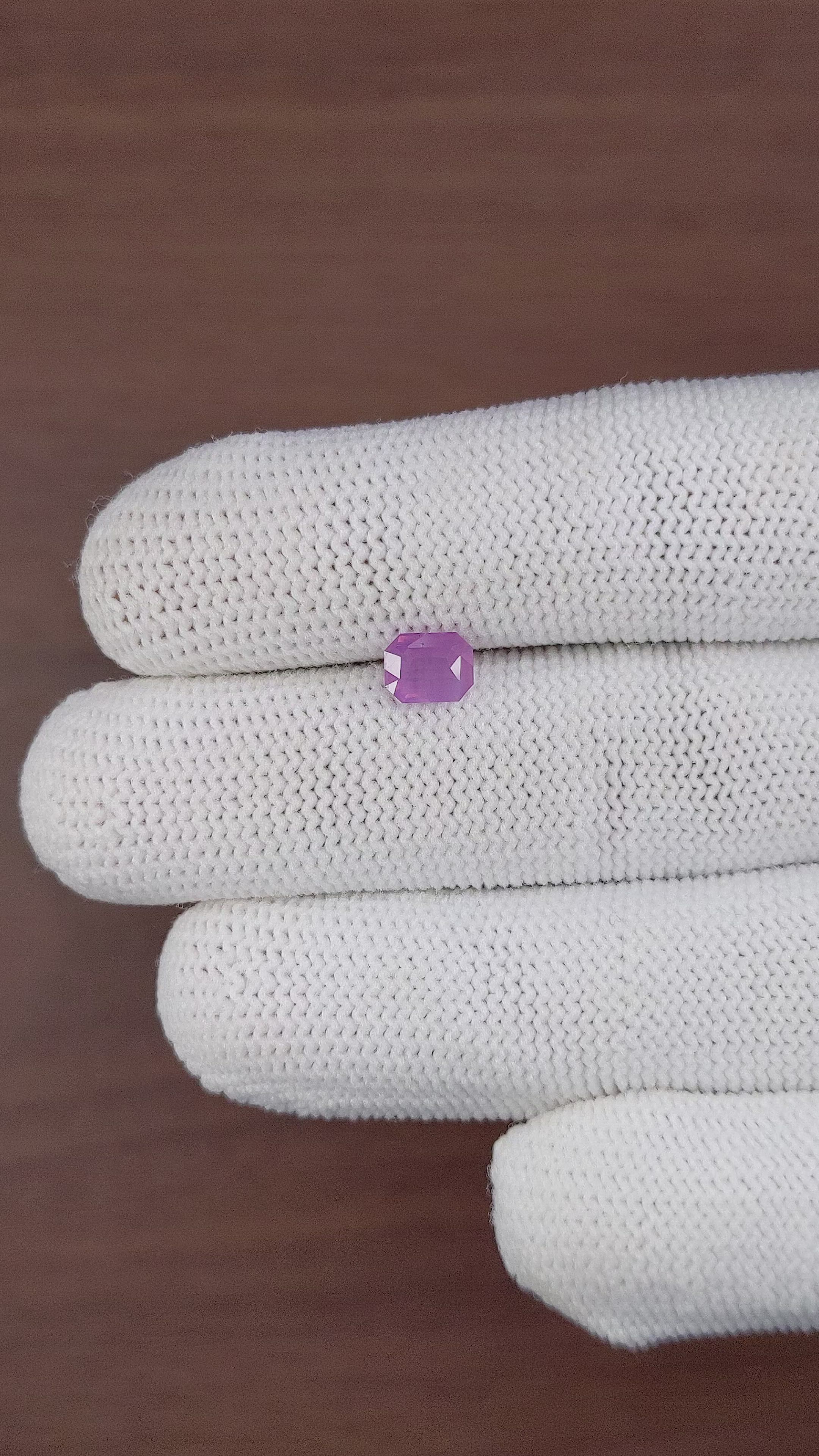 1.11 Ct. Pinkish Purple Sapphire from Africa Size Video