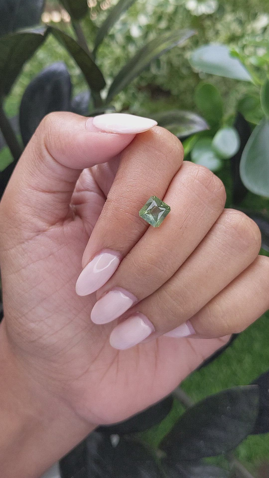 2.62 Ct. Green Sapphire from Africa Size Video