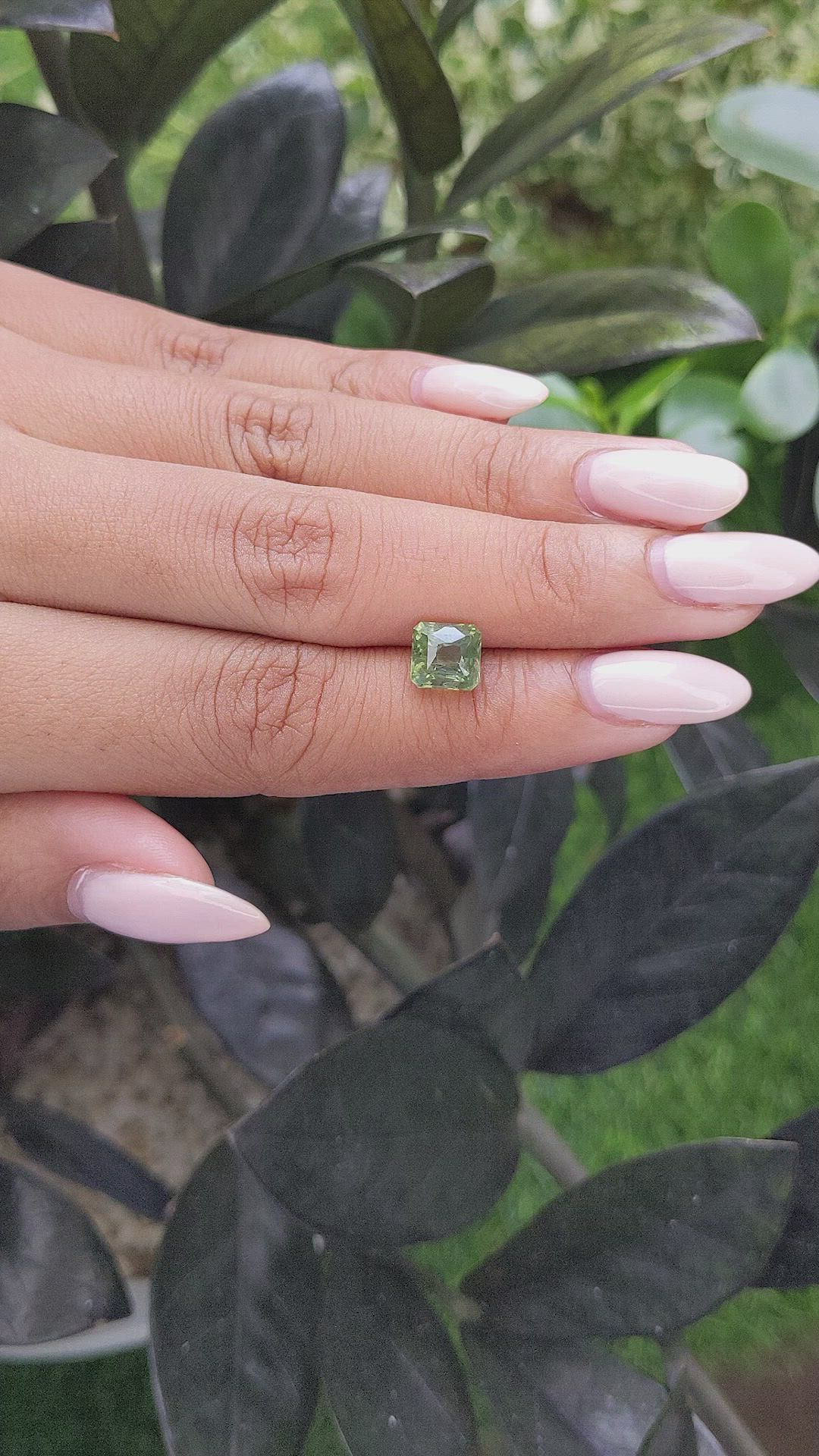 2.62 Ct. Green Sapphire from Africa Size Video