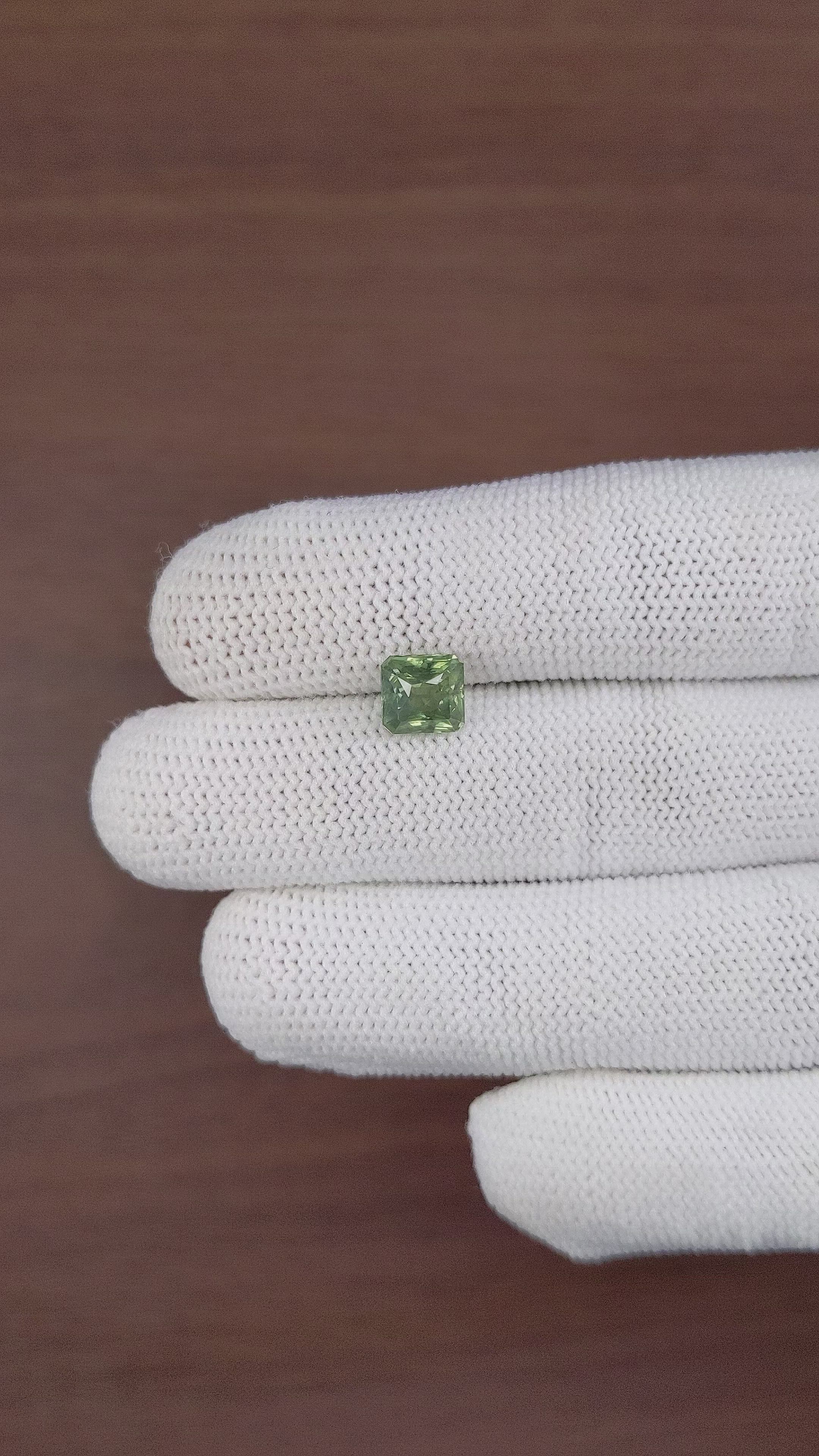 2.62 Ct. Green Sapphire from Africa Size Video