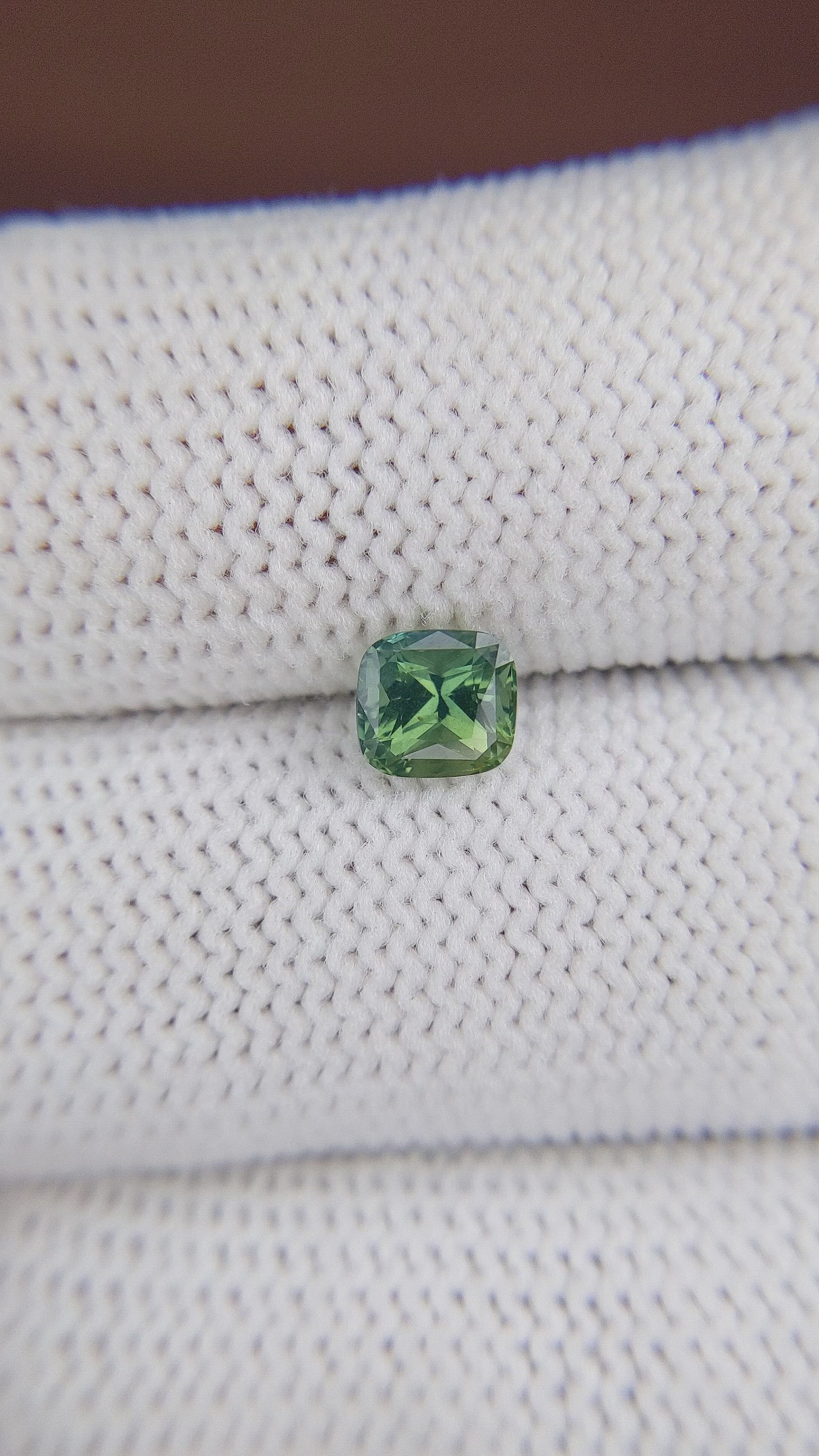 1.06 Ct. Green Sapphire from Madagascar Size Video