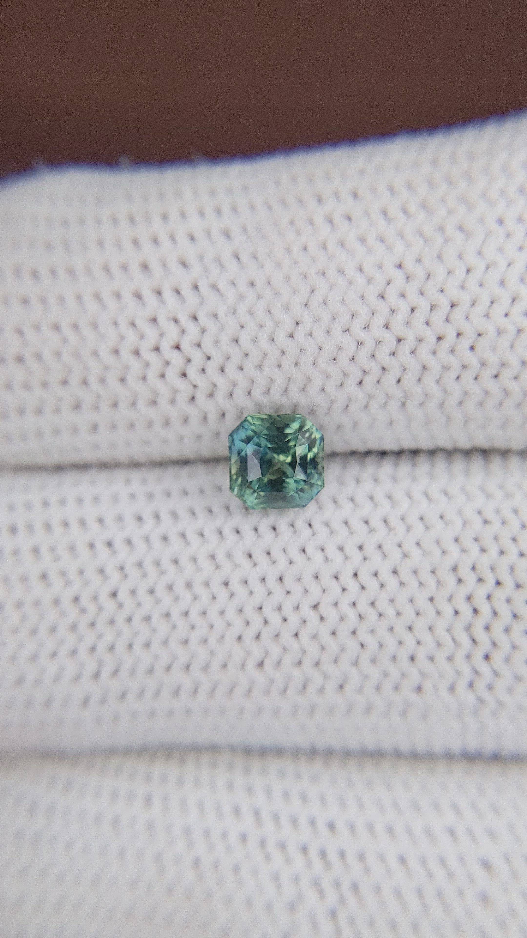 1.19 Ct. Bluish Green Sapphire from Madagascar Size Video