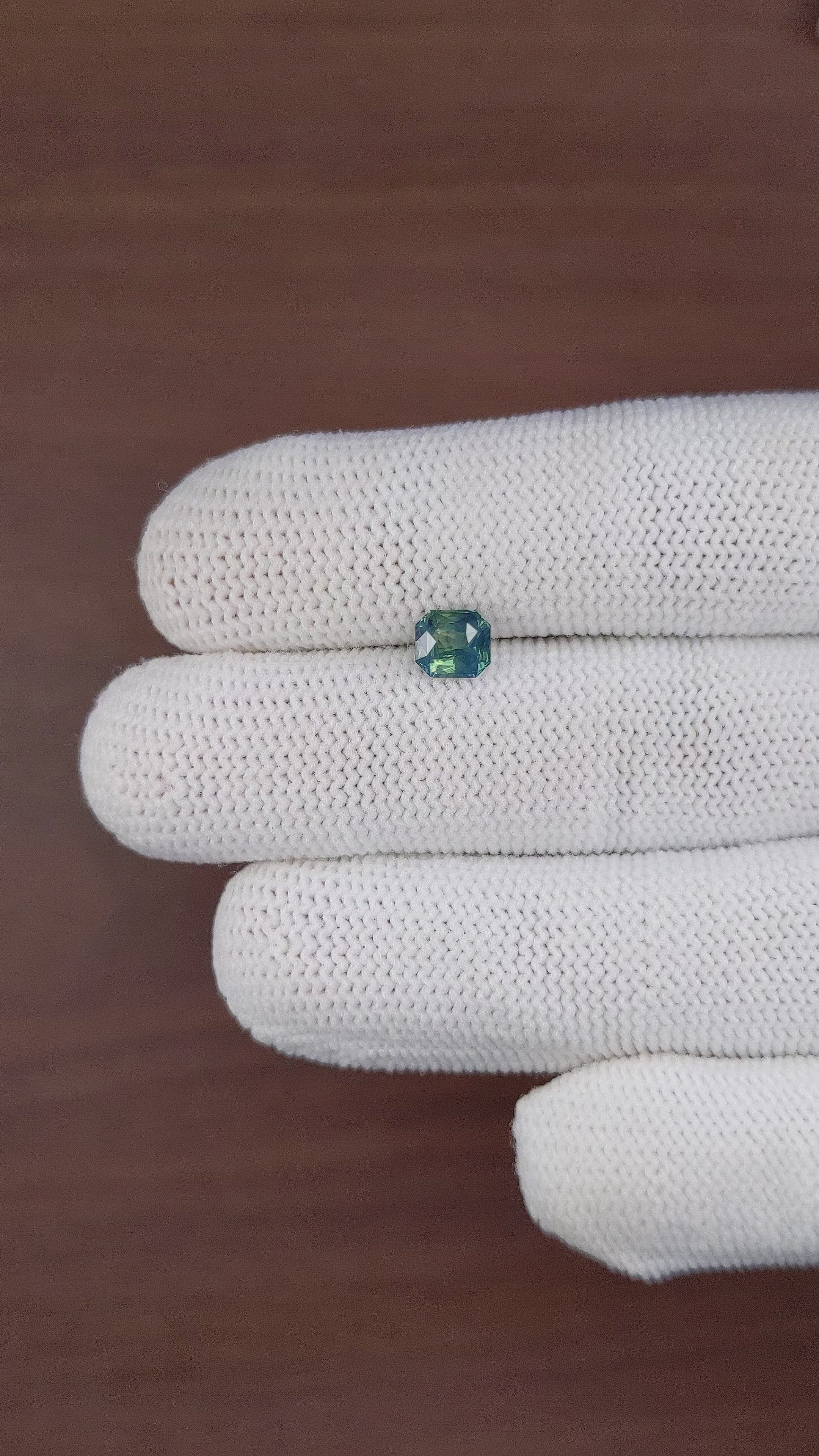 1.05 Ct. Bluish Green Sapphire from Madagascar Size Video