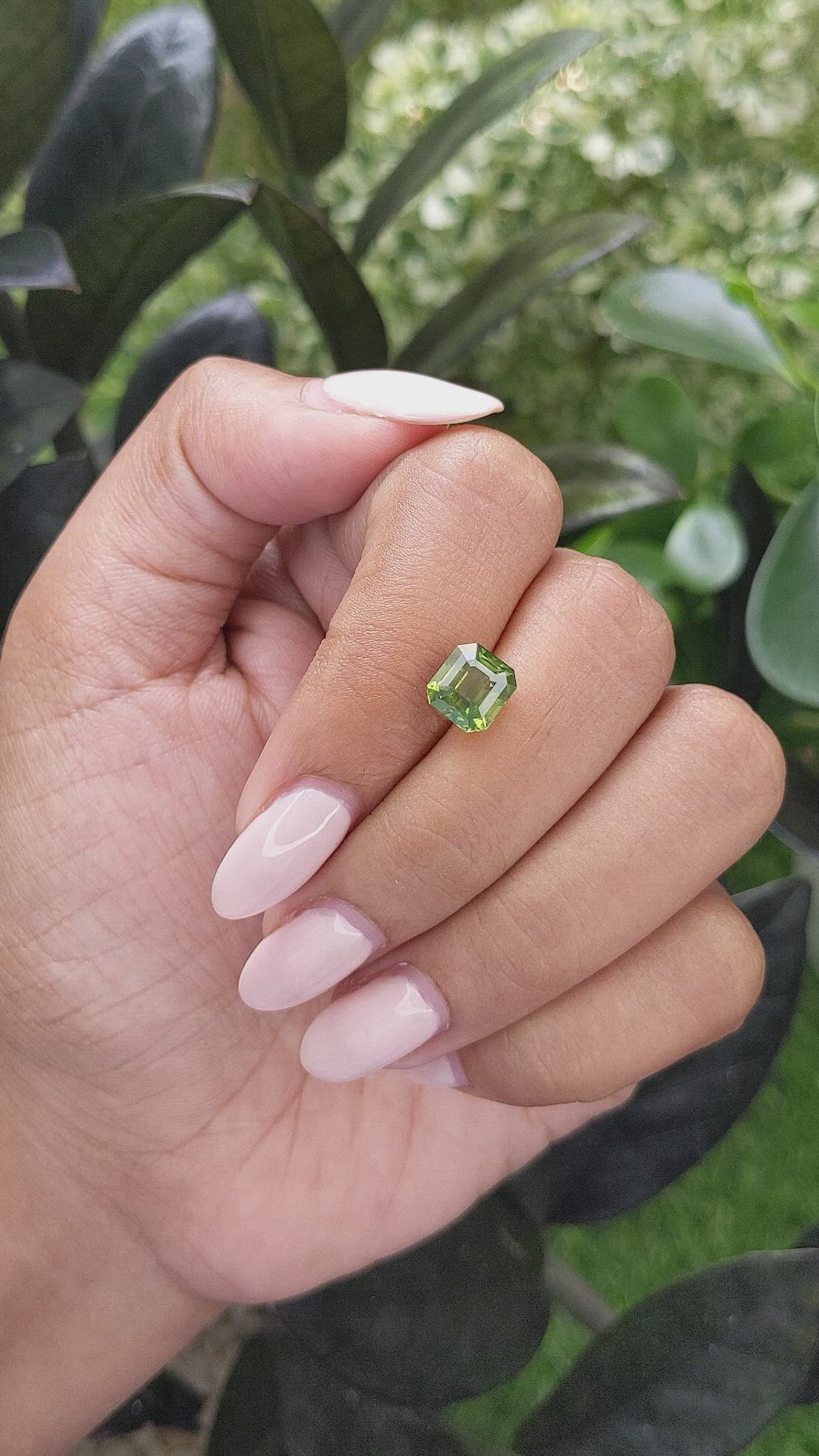 2.60 Ct. Yellowish Green Sapphire from Madagascar Size Video