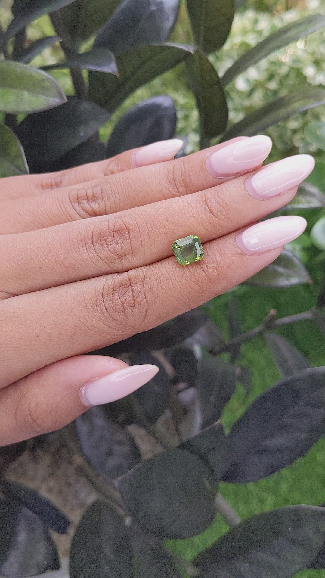 2.60 Ct. Yellowish Green Sapphire from Madagascar Size Video
