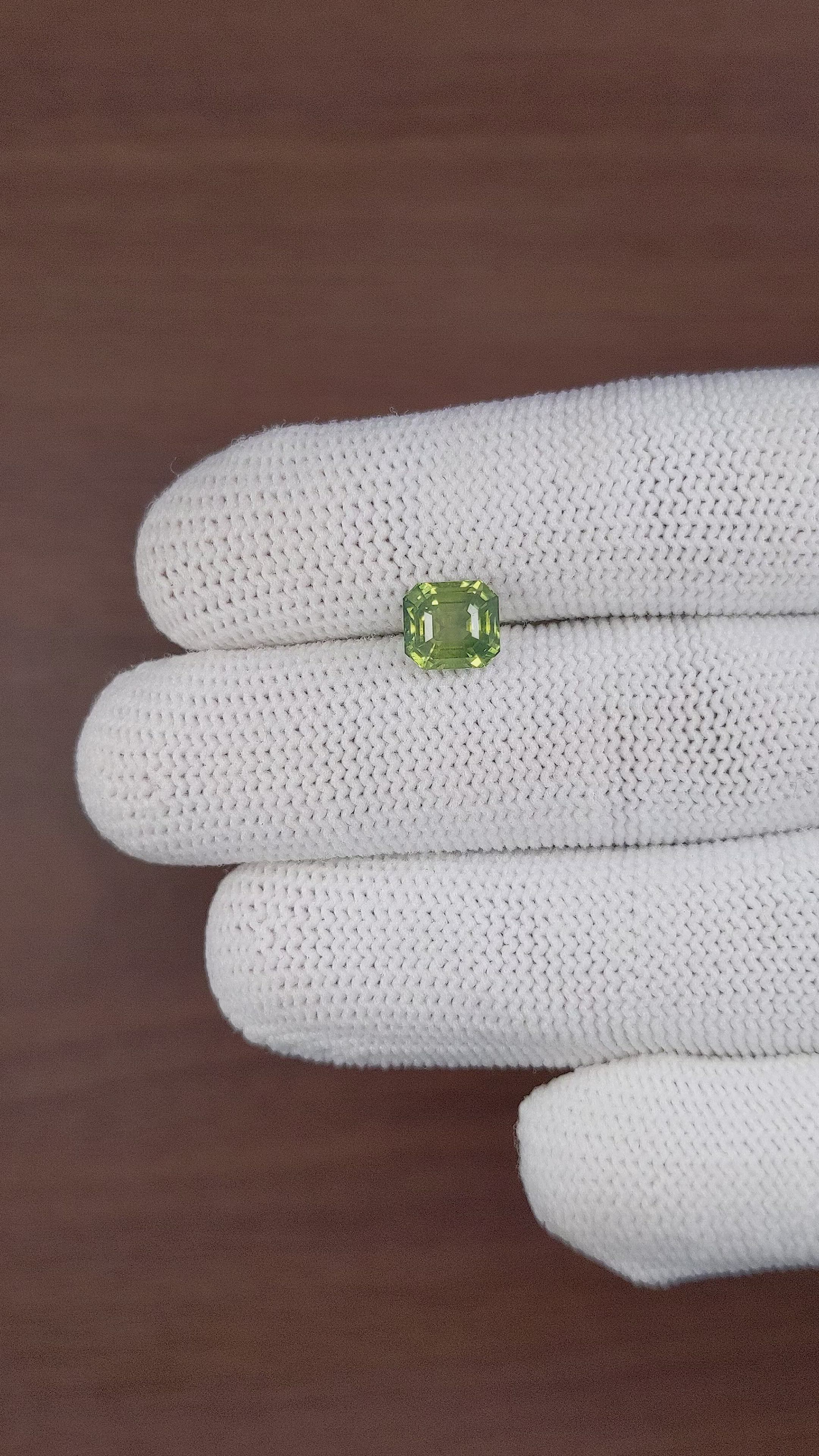 2.60 Ct. Yellowish Green Sapphire from Madagascar Size Video