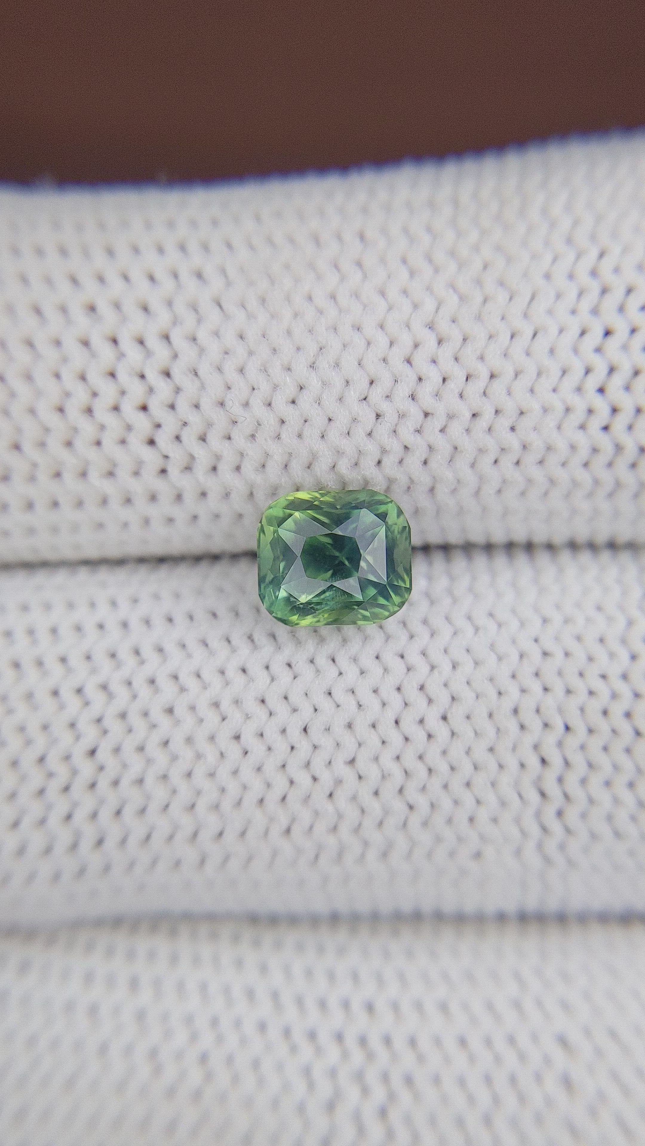 2.28 Ct. Bluish Green Sapphire from Madagascar Size Video