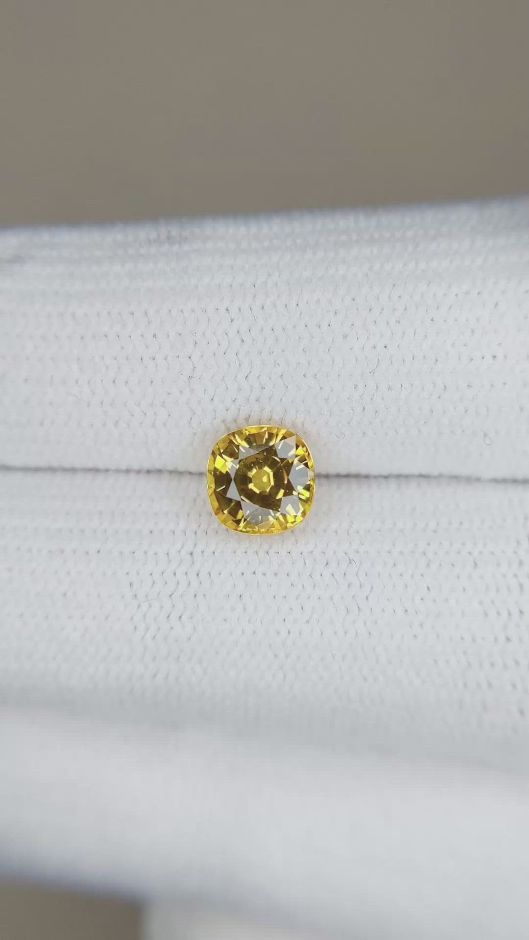 1.31 Ct. Yellow Sapphire from Ceylon (Sri Lanka) Size Video