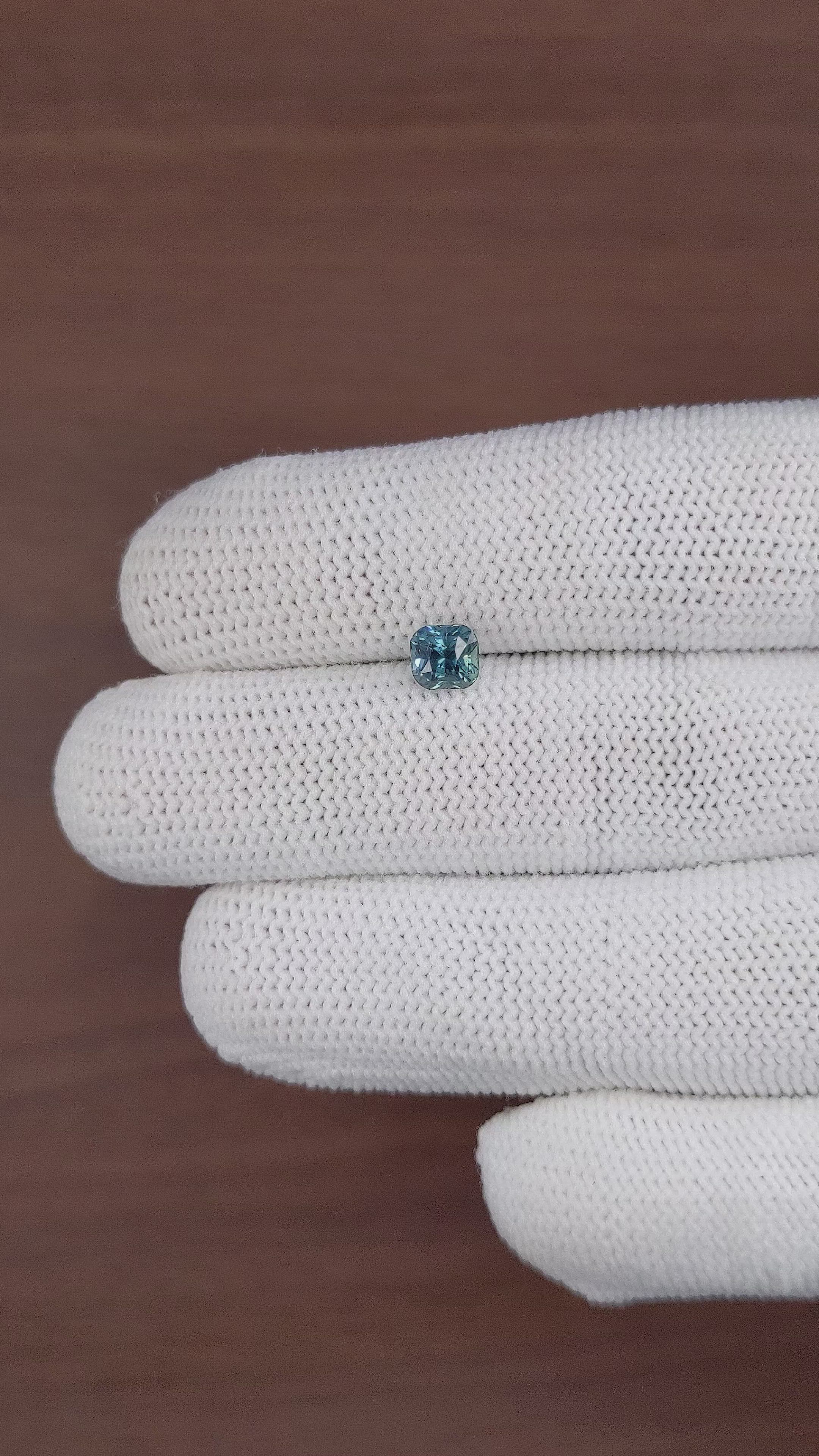 1.07 Ct. Greenish Blue Sapphire from Madagascar Size Video