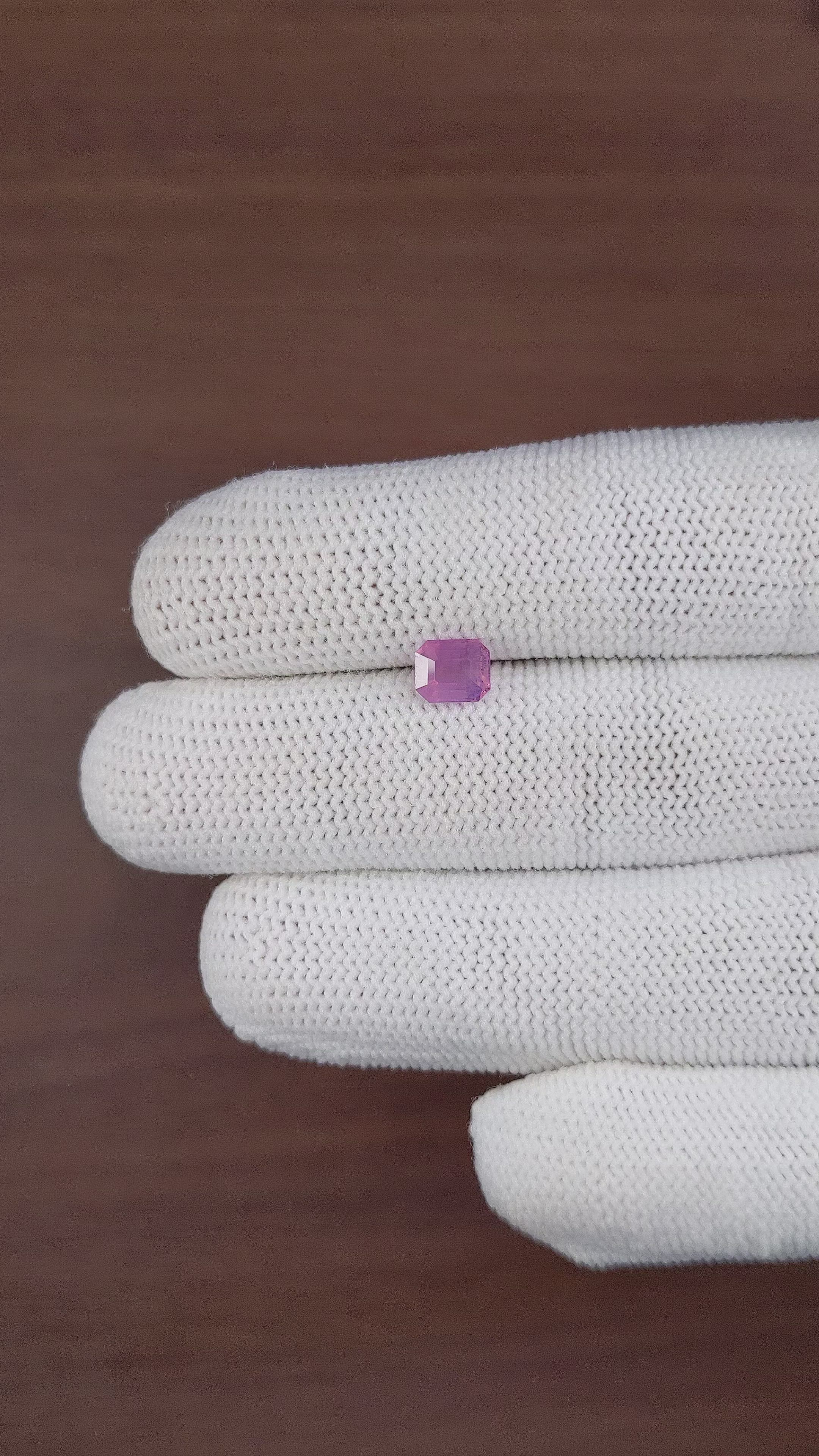 1.25 Ct. Purplish Pink Sapphire from Africa Size Video
