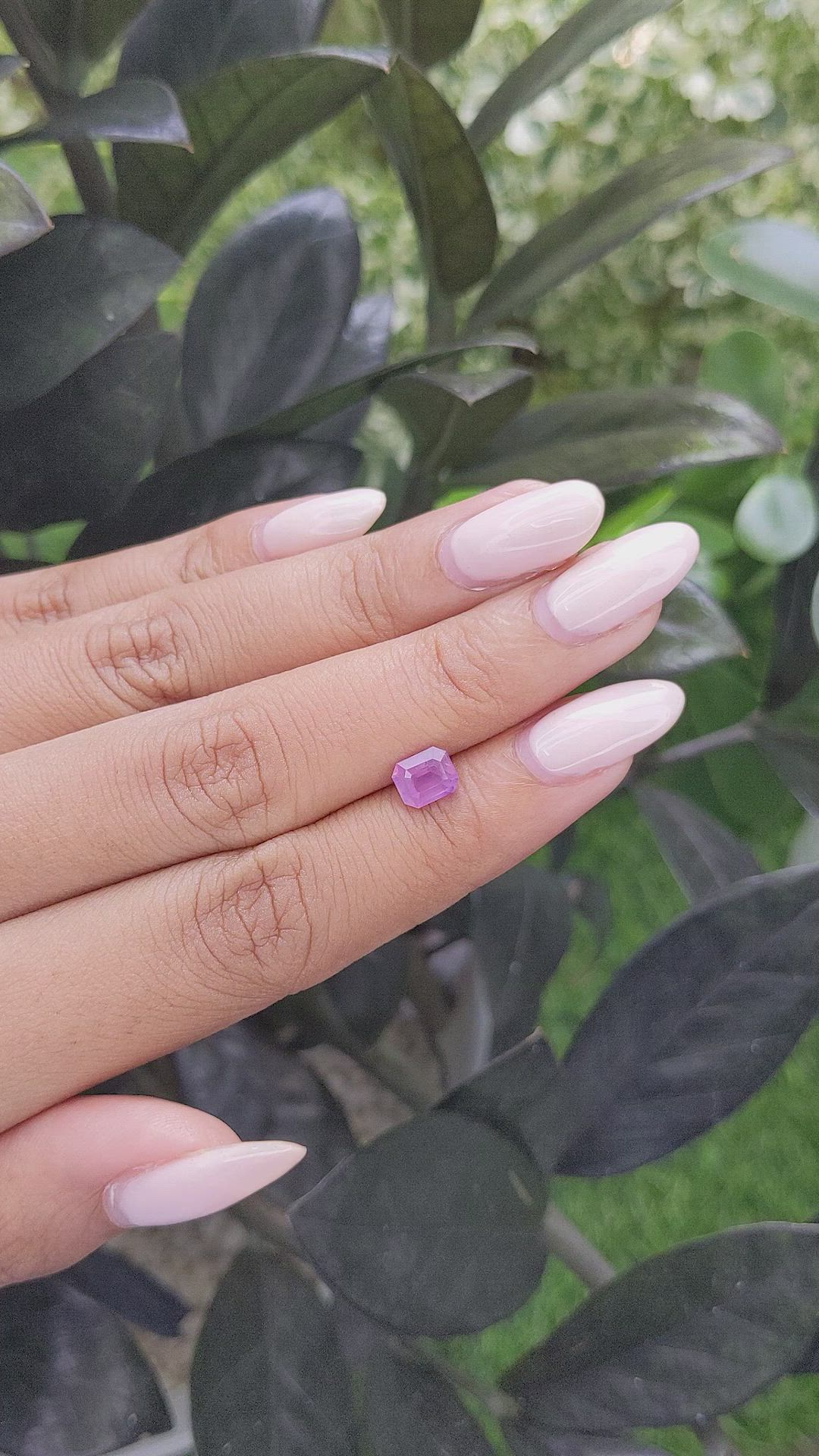 1.25 Ct. Purplish Pink Sapphire from Africa Size Video