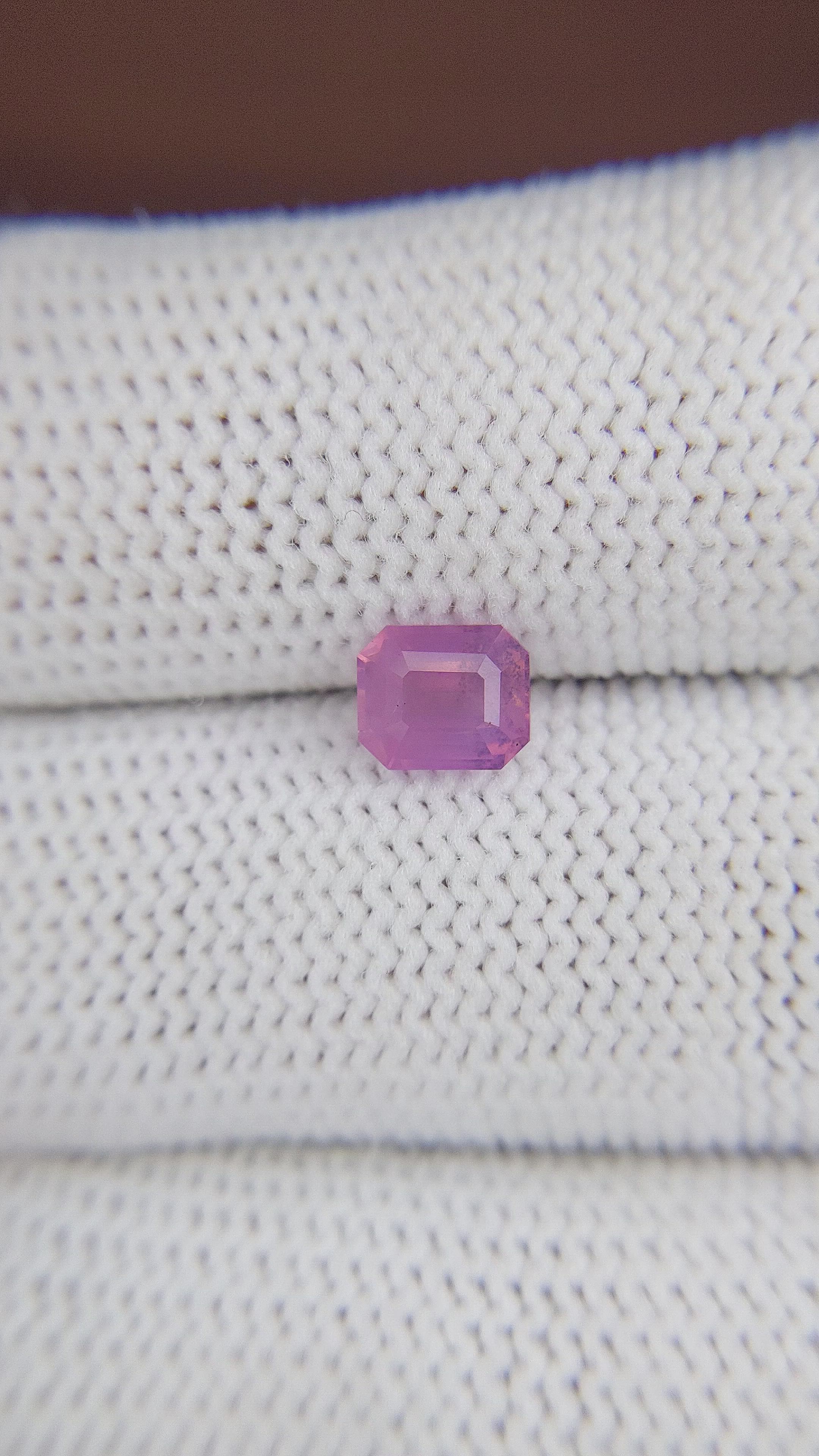1.25 Ct. Purplish Pink Sapphire from Africa Size Video
