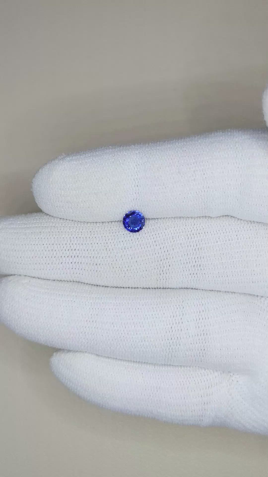 0.53 Ct. Blue Sapphire from Ceylon (Sri Lanka) Size Video